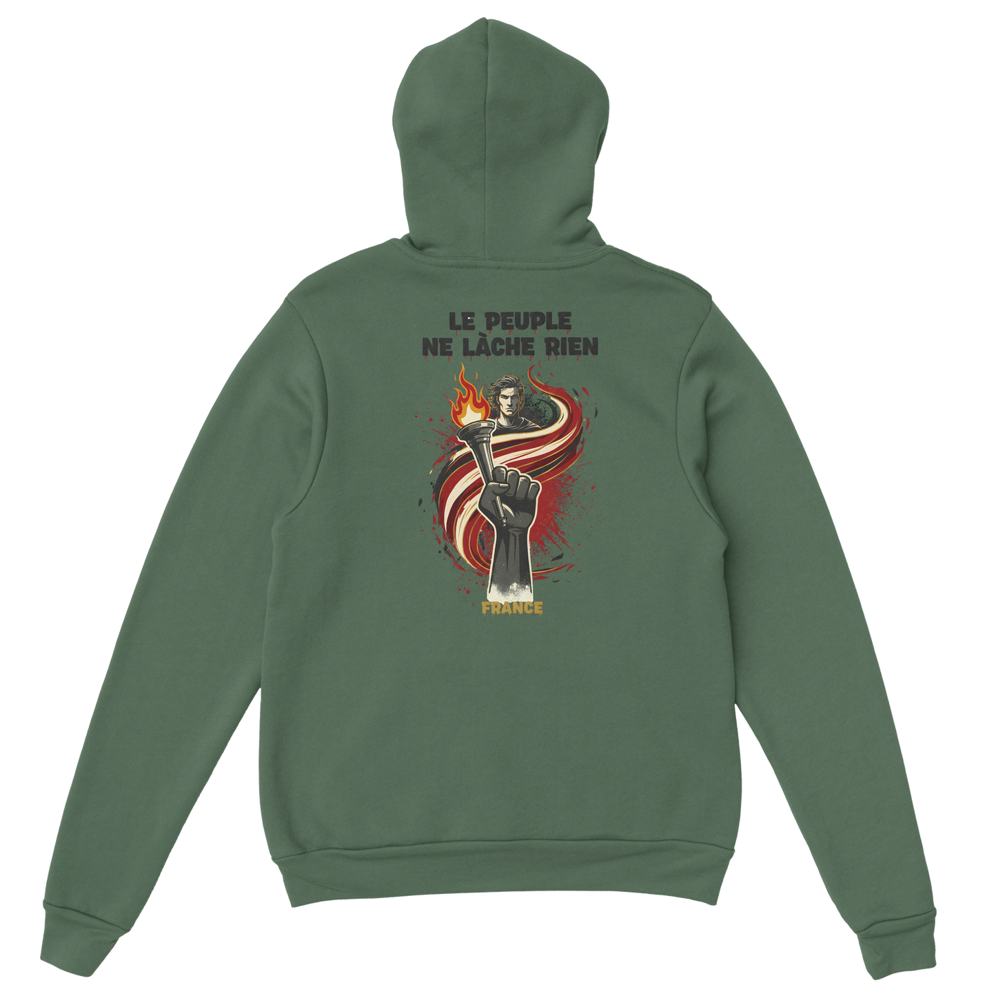 "The people don't give up" hoodie - classic French style for men | Gildan® 18500
