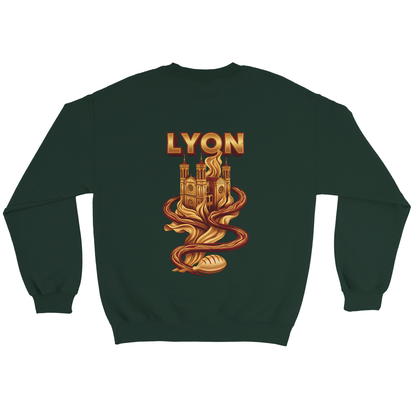 Unisex sweatshirt Lyon city France classic crew neck | Gildan® 18000