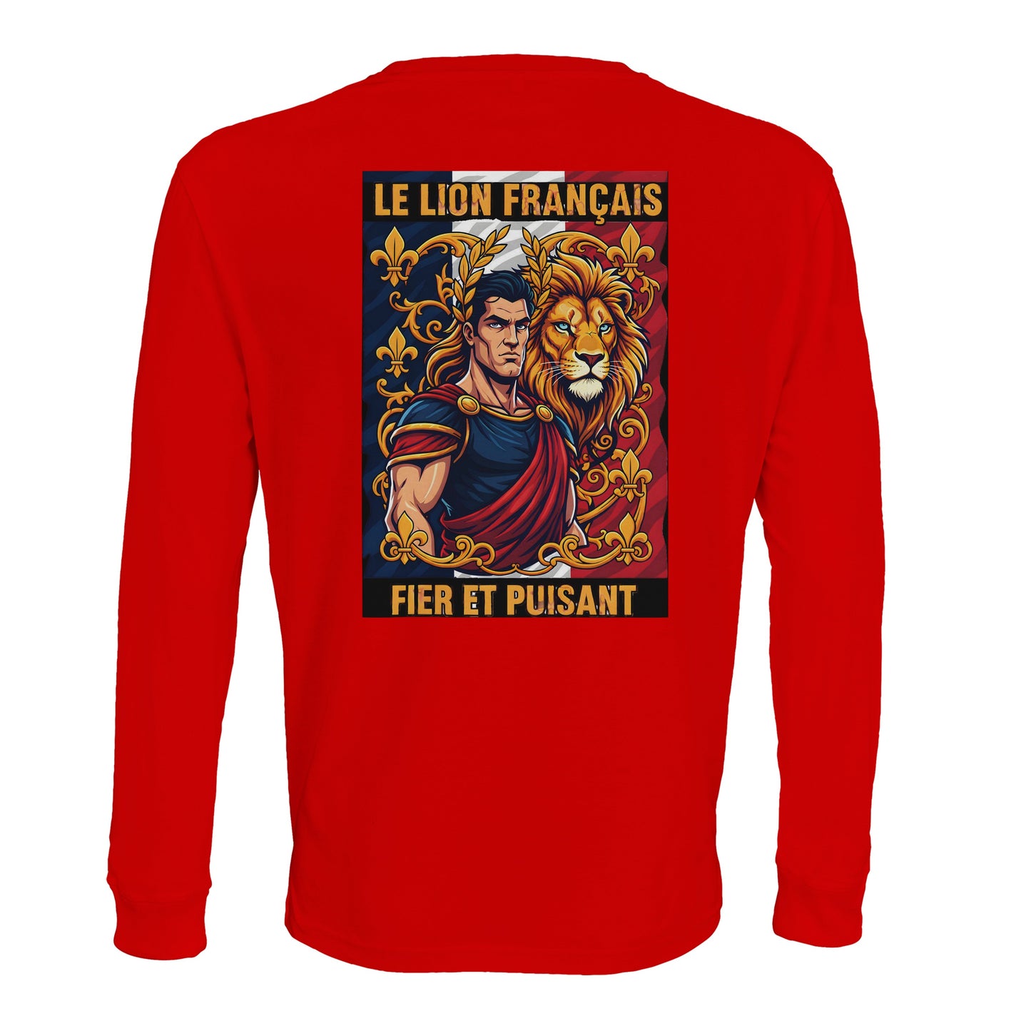 Herren-T-Shirt starker Löwe französischer Stil Langarm Bio-Baumwolle | SOL'S Pioneer LSL 03982