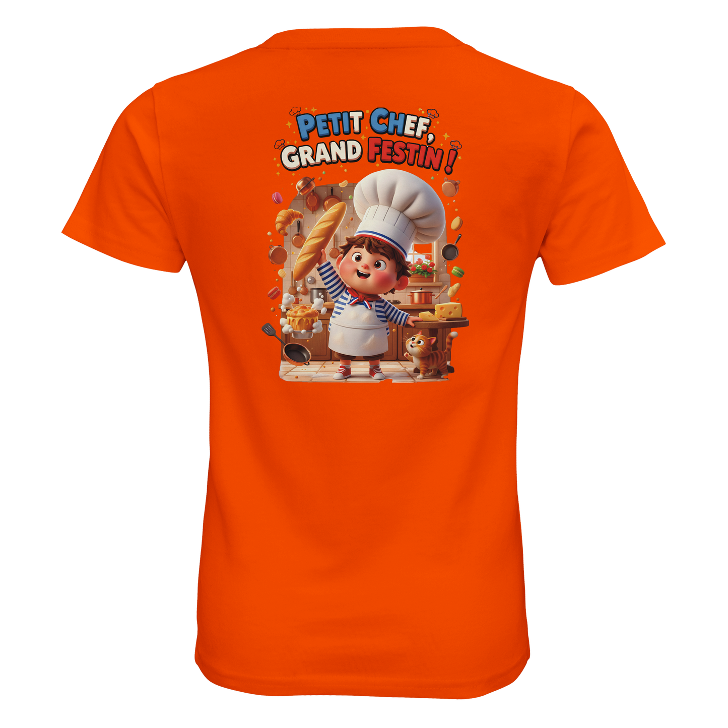 T-Shirt Junge kleiner Koch großes Festmahl Bio eng anliegend | SOL'S Pioneer Kids 03578