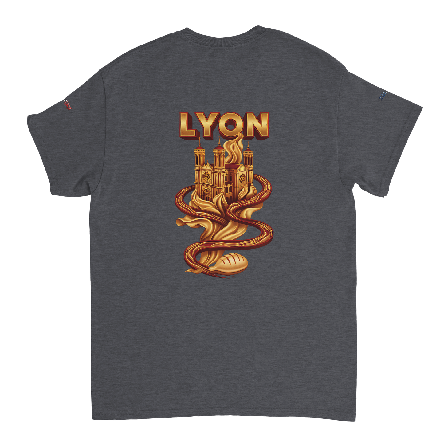 Unisex-T-Shirt Lyon Stadt Frankreich dick Rundhals | Gildan® 5000
