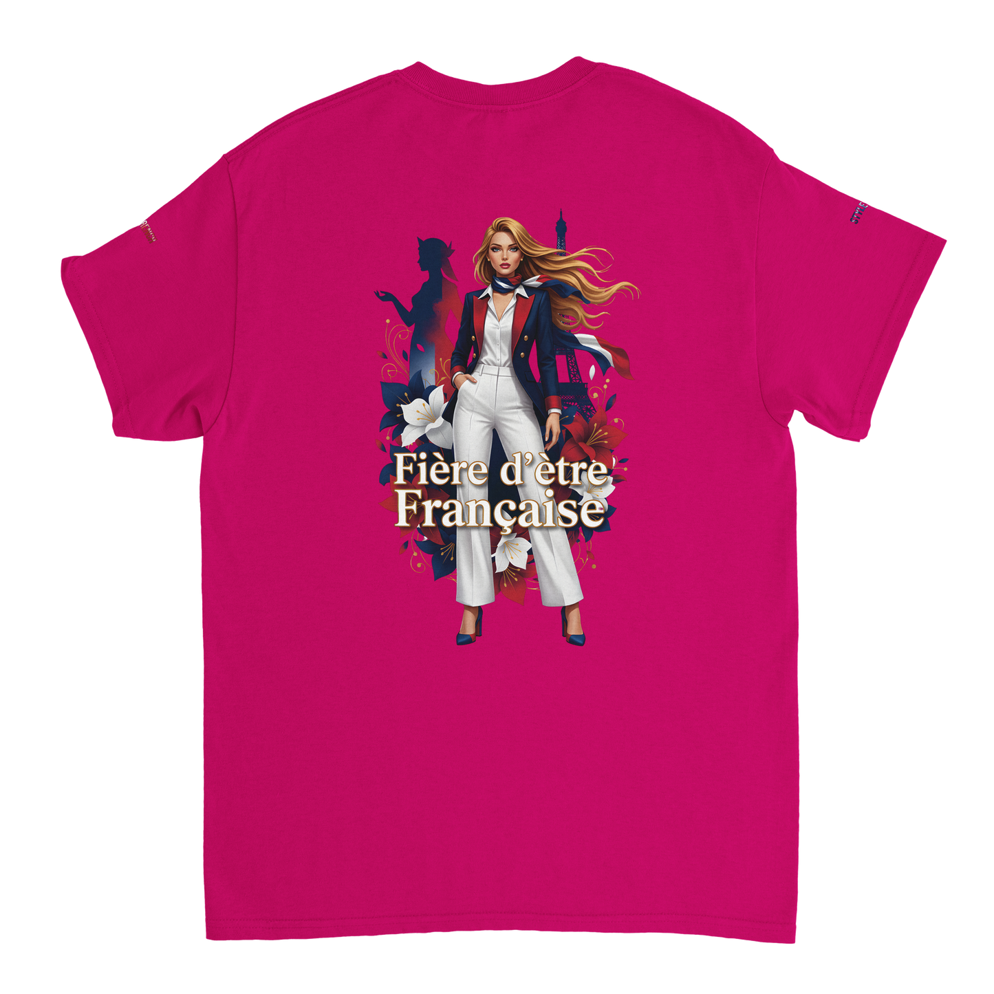 T-shirt Femme Fière d'être Française - Coton Premium