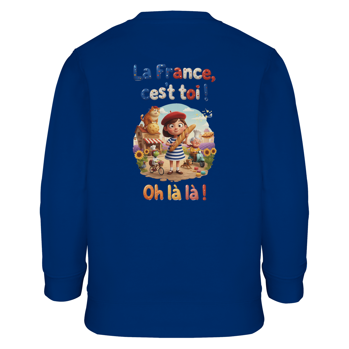 Mädchen-Sweatshirt French-Stil „La France c'est toi“ aus recyceltem Mischgewebe | SOL'S Columbia Kids 04239