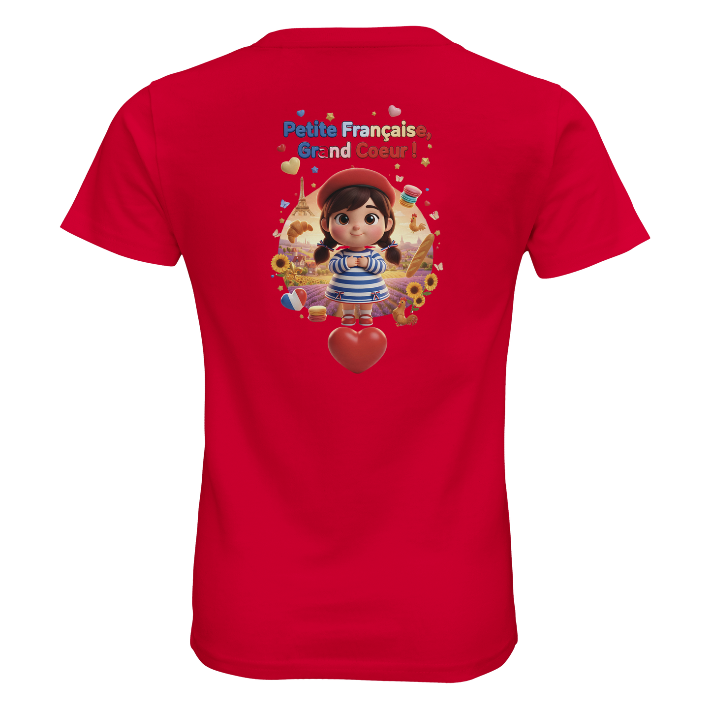T-Shirt Stil "Französisches Mädchen mit großem Herzen" Bio-Slim-Fit | SOL'S Pioneer Kids 03578