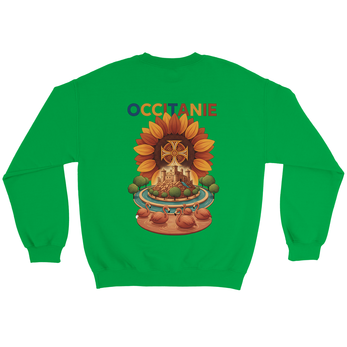 Unisex-Sweatshirt, klassischer Rundhalsausschnitt Occitanie | Gildan® 18000