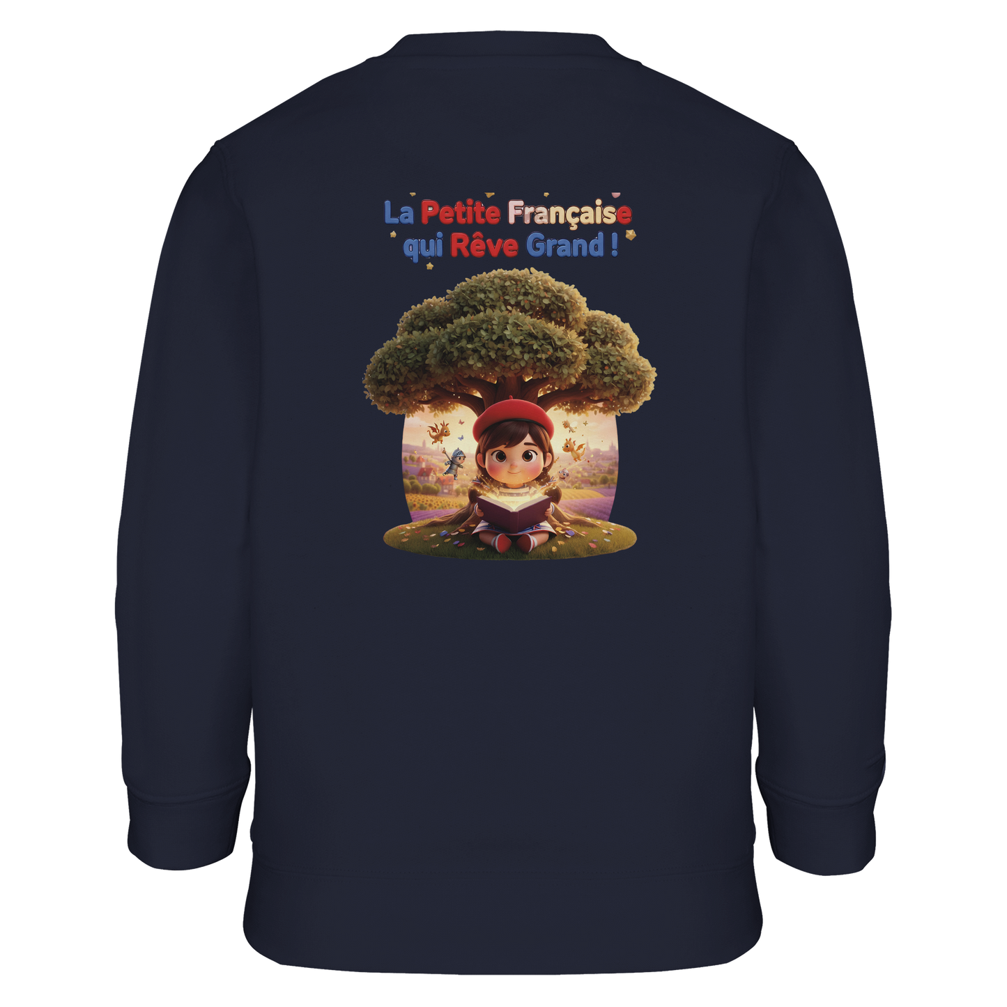 Mädchen-Sweatshirt im französischen Stil: „La petite française qui rêve grand“ aus recycelter Mischung | SOL'S Columbia Kids 04239