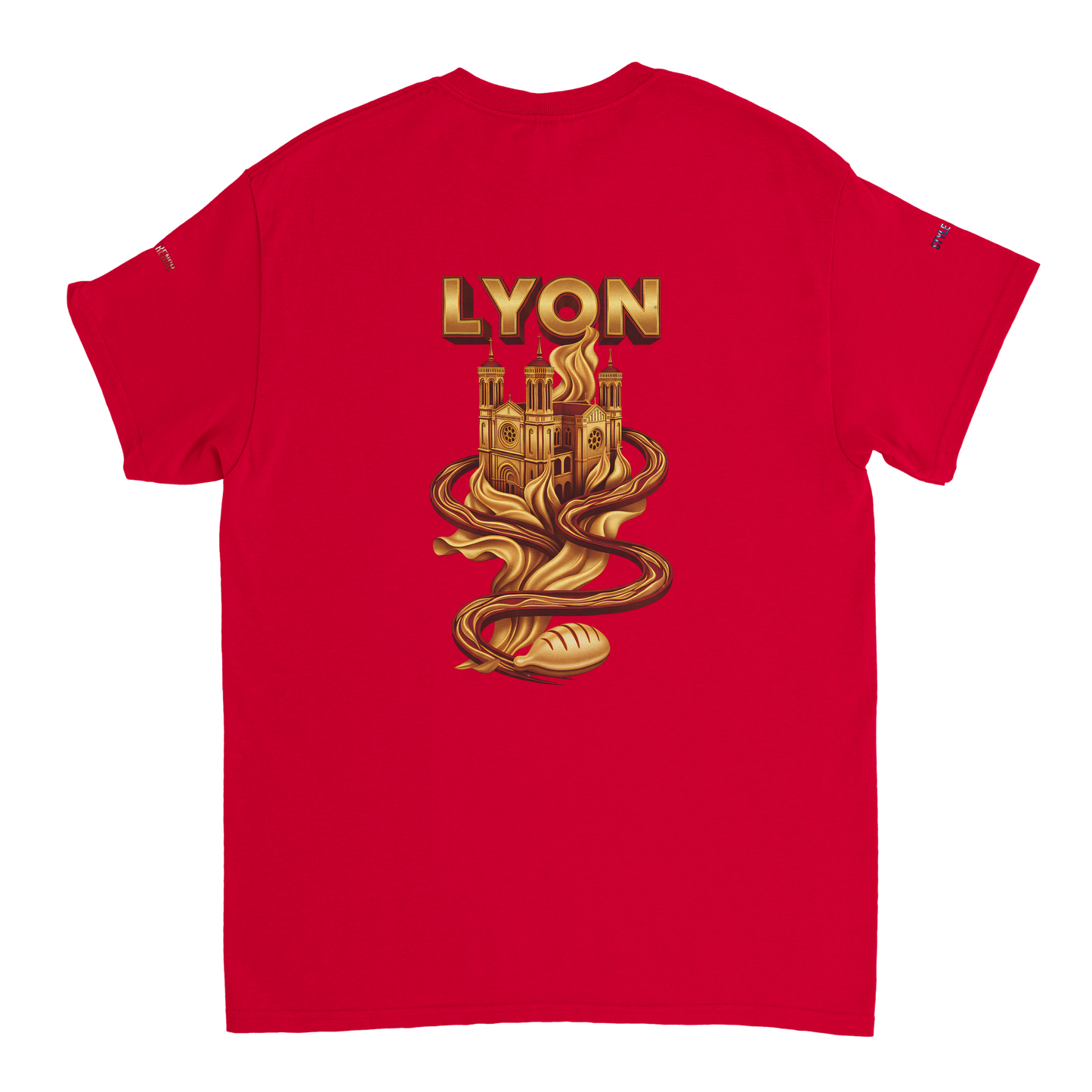 Unisex-T-Shirt Lyon Stadt Frankreich dick Rundhals | Gildan® 5000