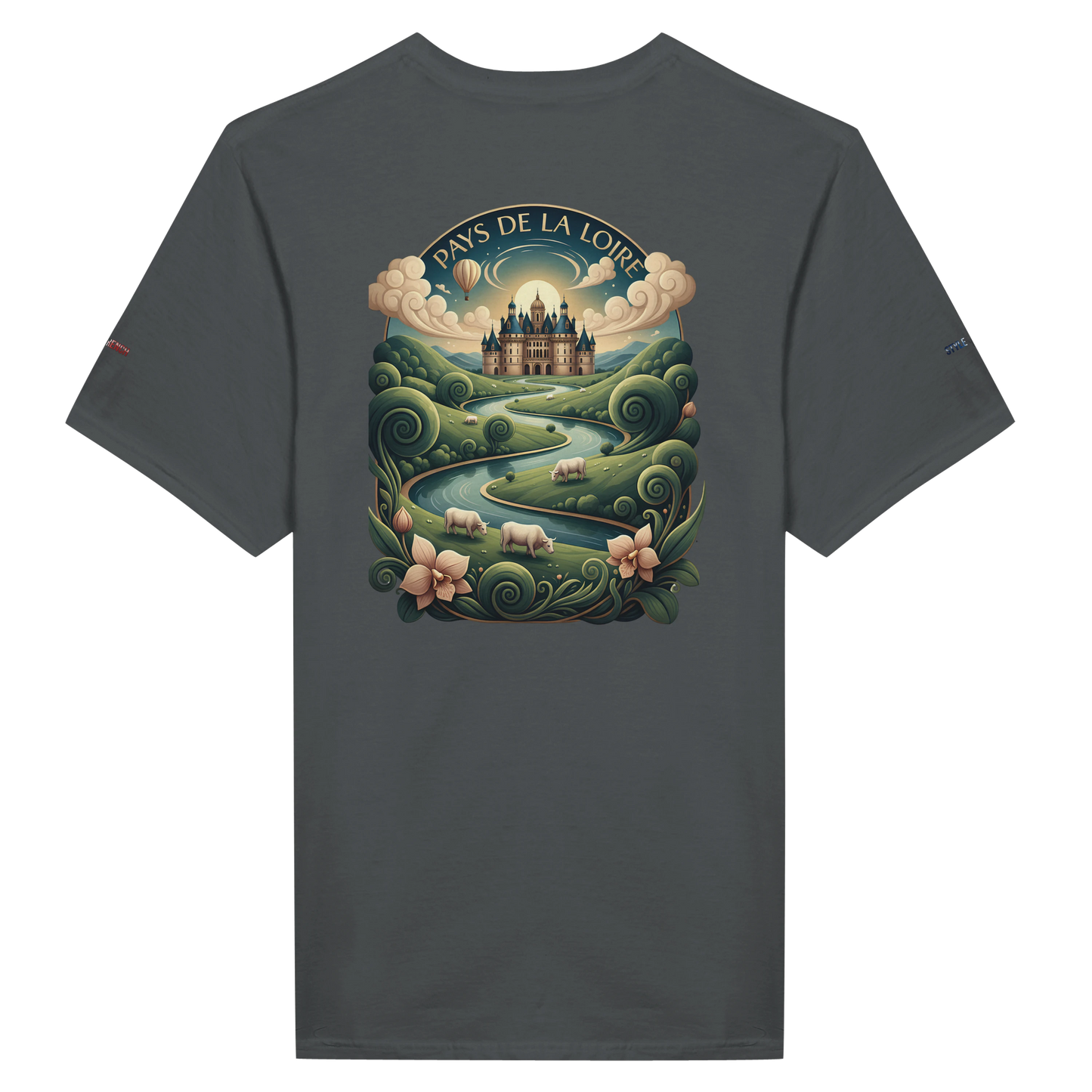 Unisex T-Shirt Pays de la Loire klassischer Rundhalsausschnitt | Gildan® 64000