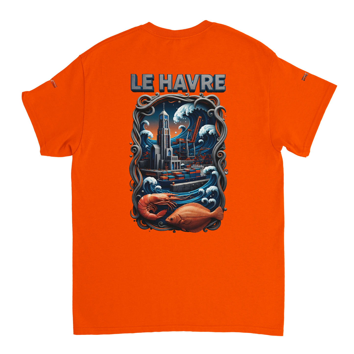 Unisex-T-Shirt Le Havre Stadt in Frankreich dick Rundhals | Gildan® 5000