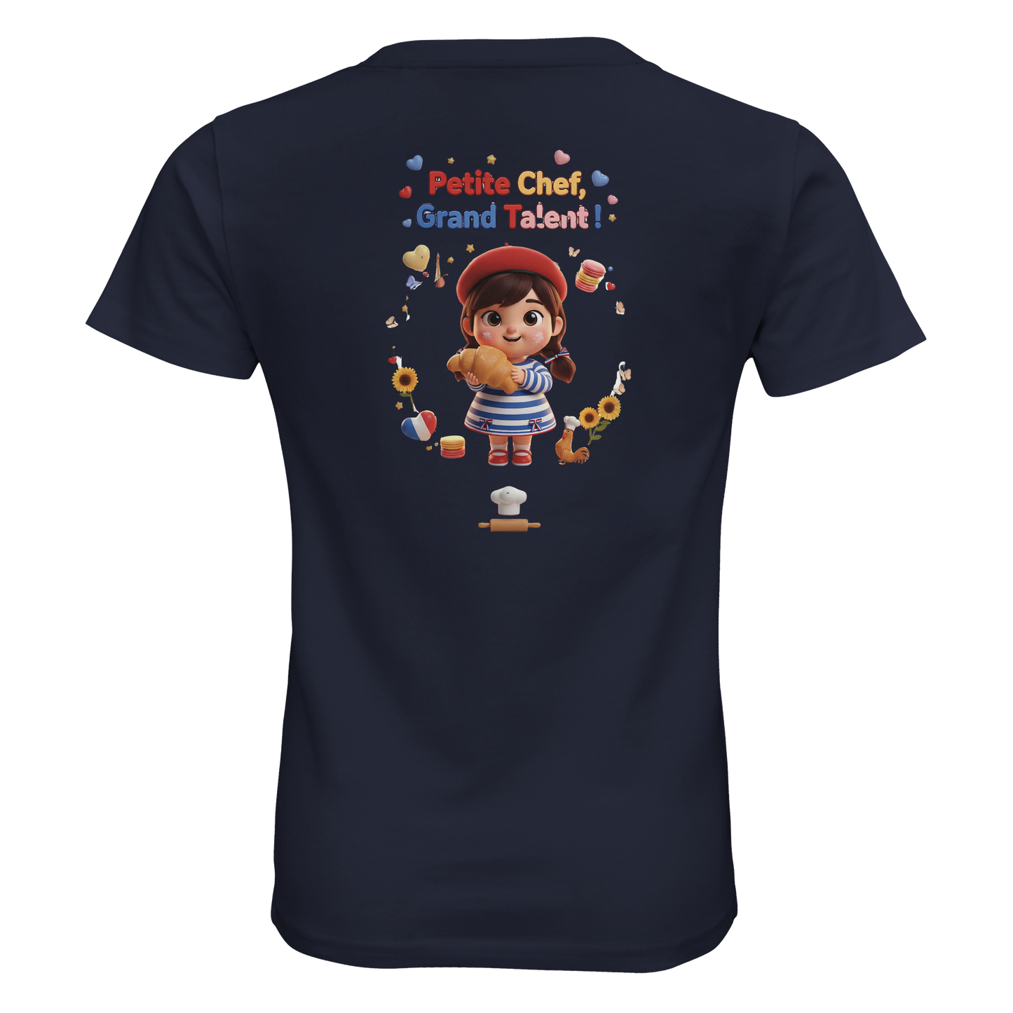 Organic Kids Tailliertes T-Shirt Mädchen kleine Köchin großes Talent| SOL'S Pioneer Kids 03578