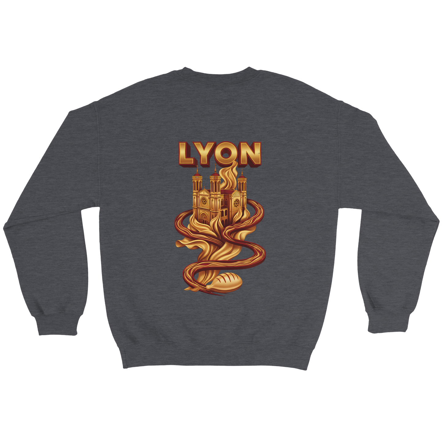 Unisex sweatshirt Lyon city France classic crew neck | Gildan® 18000