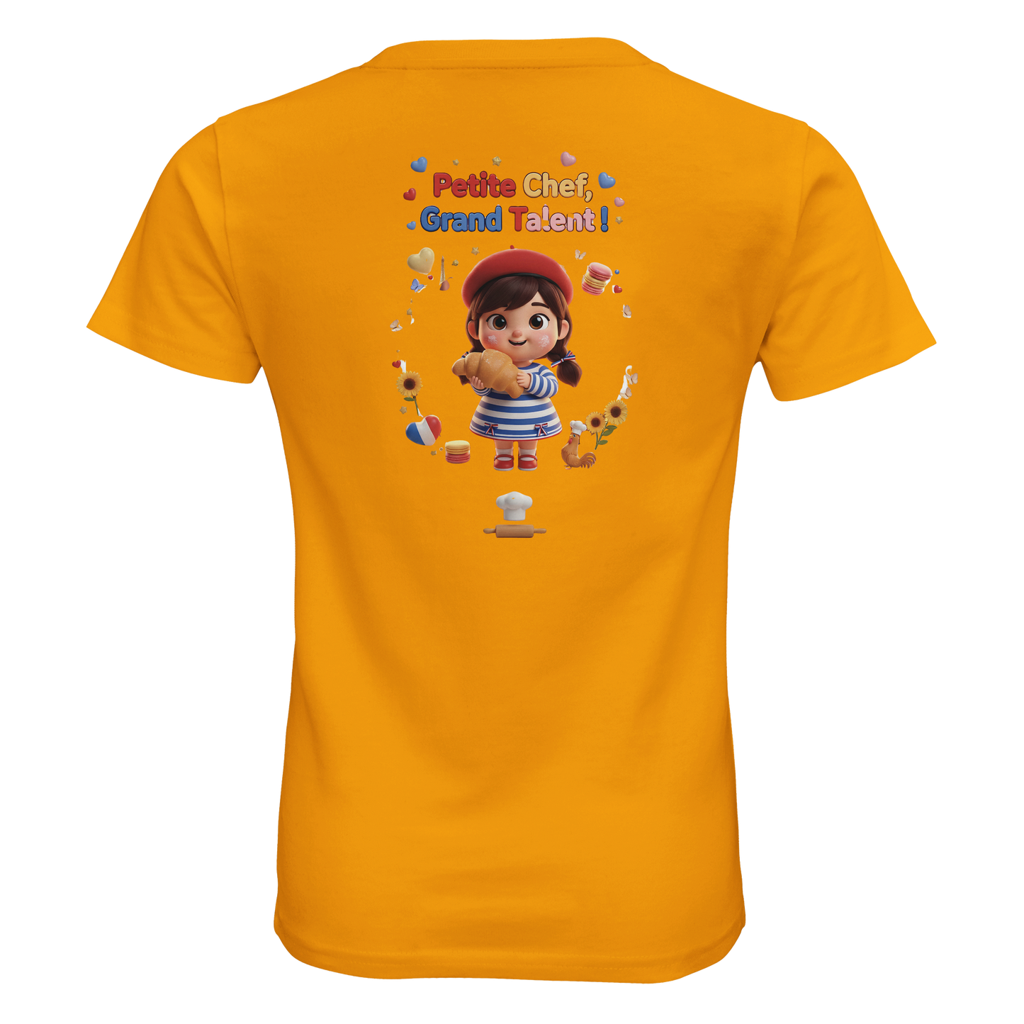 Organic Kids Tailliertes T-Shirt Mädchen kleine Köchin großes Talent| SOL'S Pioneer Kids 03578