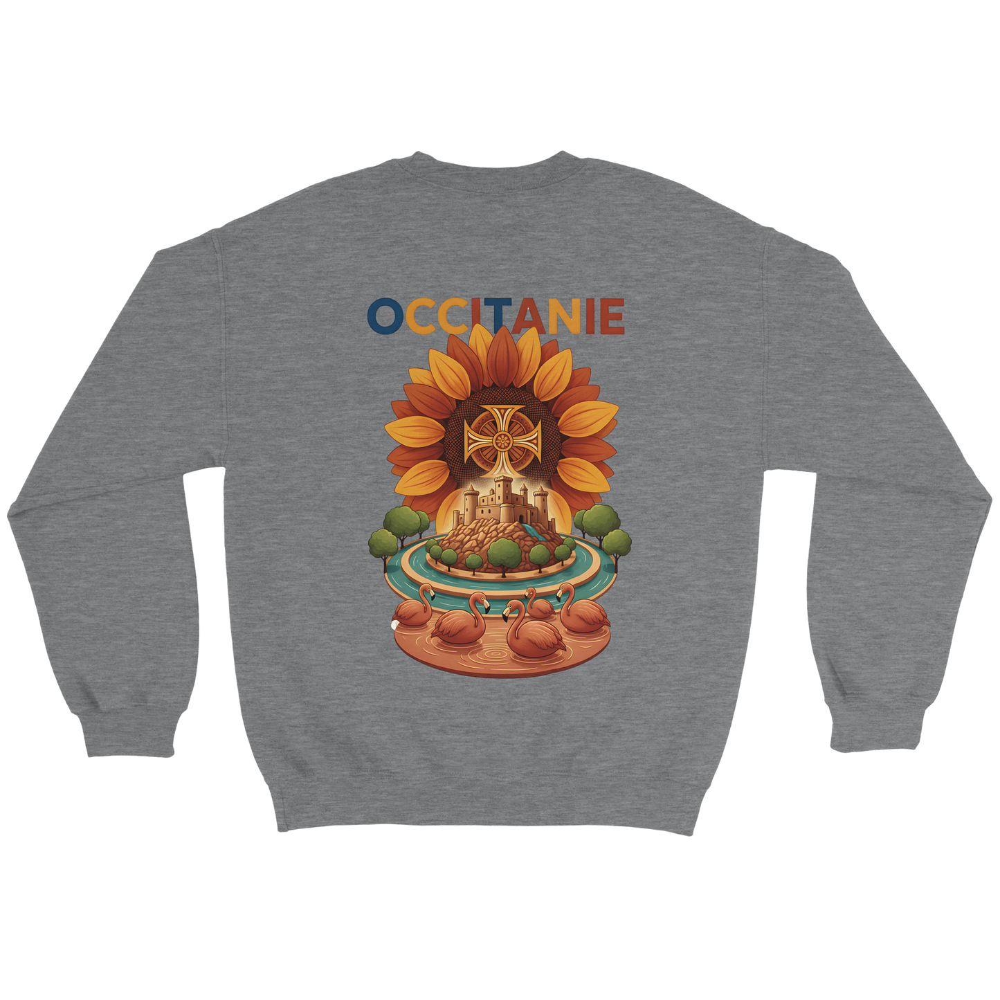 Unisex-Sweatshirt, klassischer Rundhalsausschnitt Occitanie | Gildan® 18000