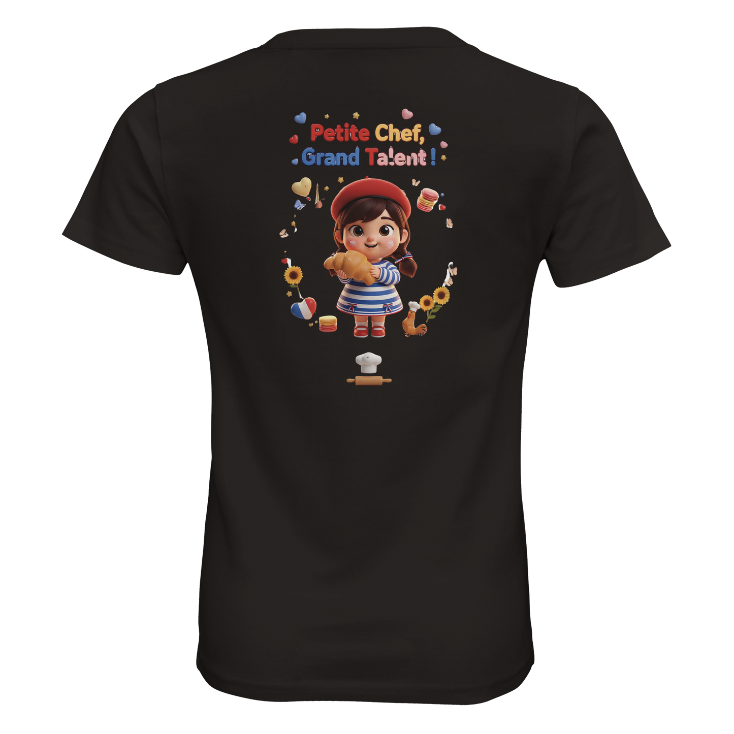 Organic Kids Tailliertes T-Shirt Mädchen kleine Köchin großes Talent| SOL'S Pioneer Kids 03578