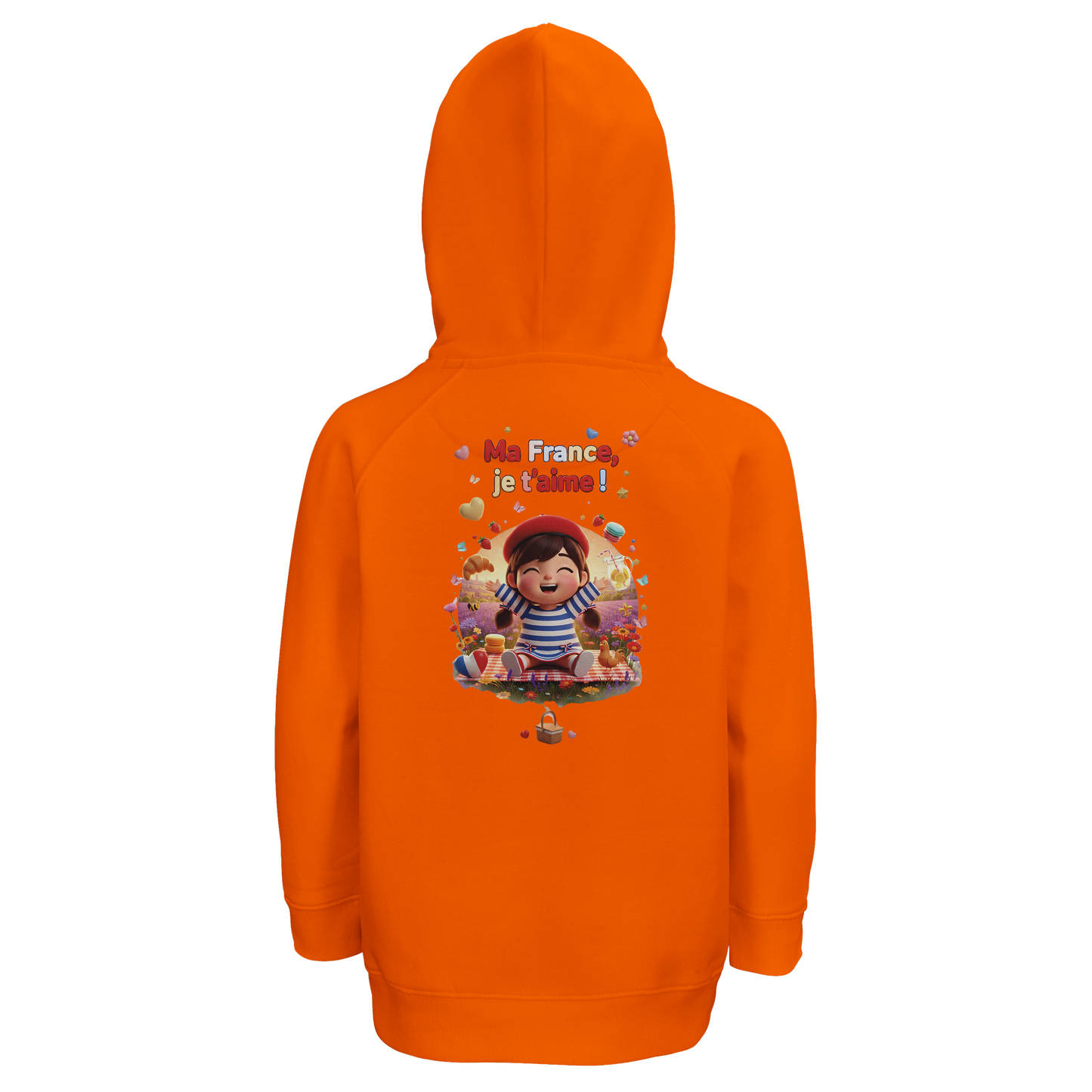 Mädchen-Kapuzenpullover französischer Stil "ma France je t'aime" bio | SOL'S Stellar Kids 03576