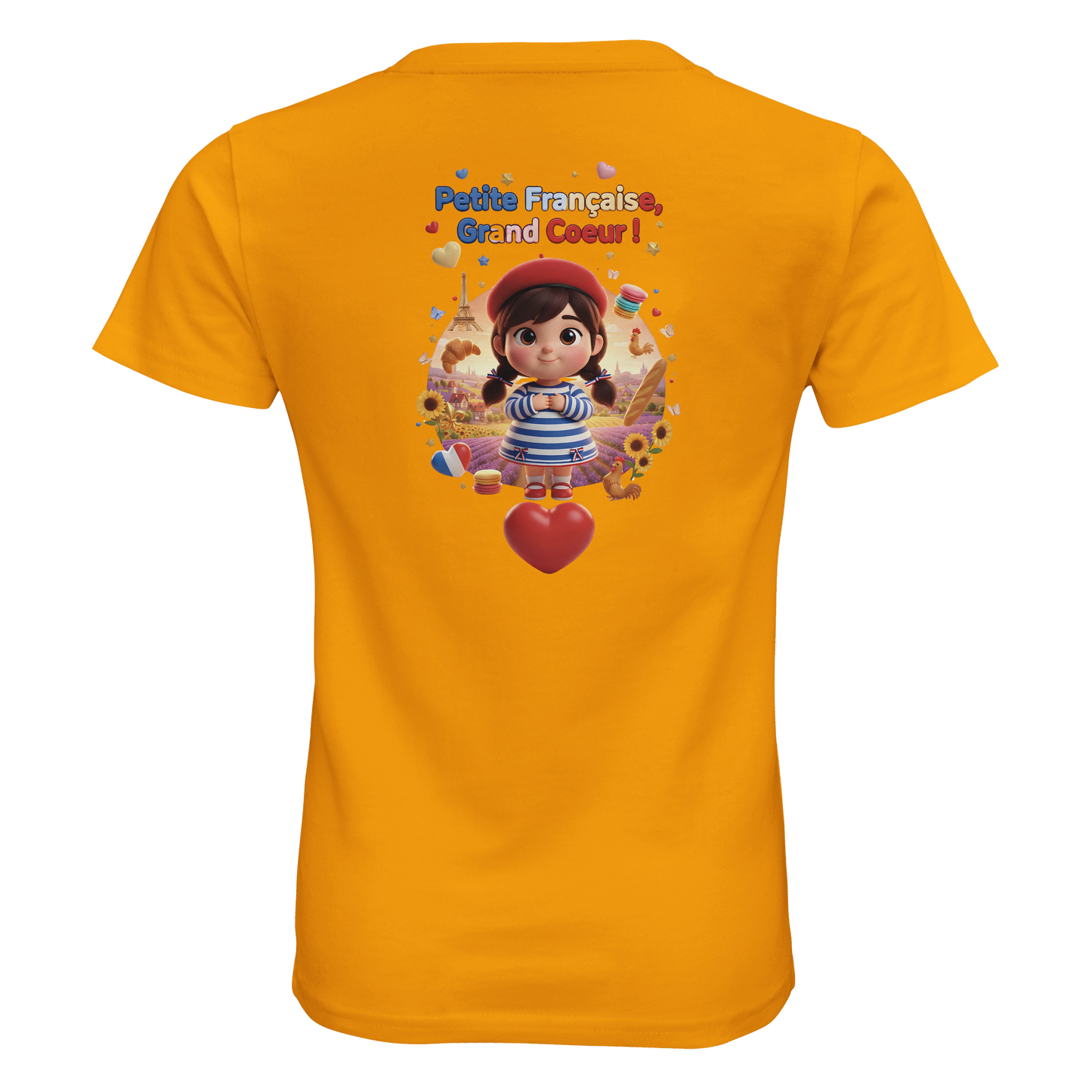 T-Shirt Stil "Französisches Mädchen mit großem Herzen" Bio-Slim-Fit | SOL'S Pioneer Kids 03578