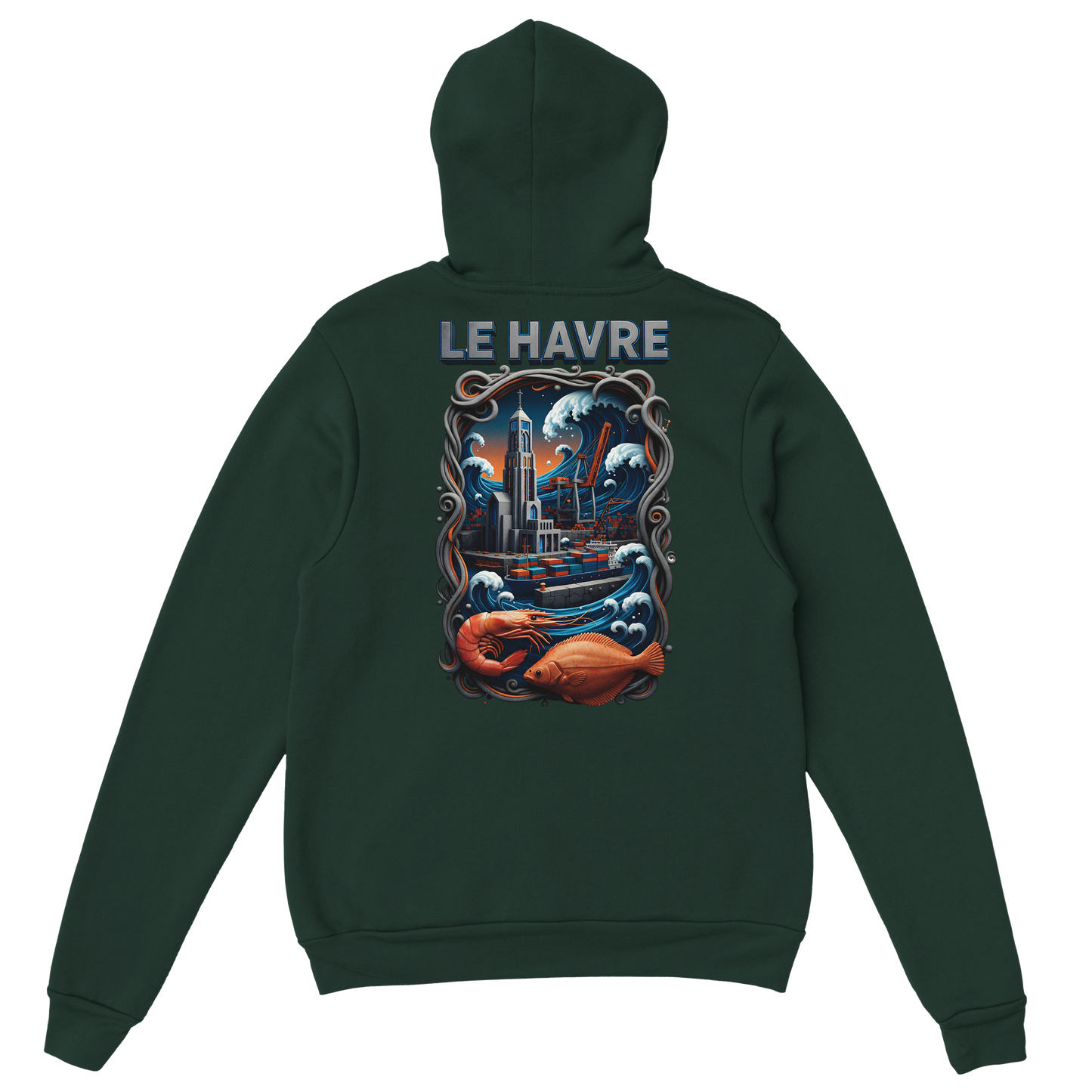 Sweat à capuche unisexe Le Havre