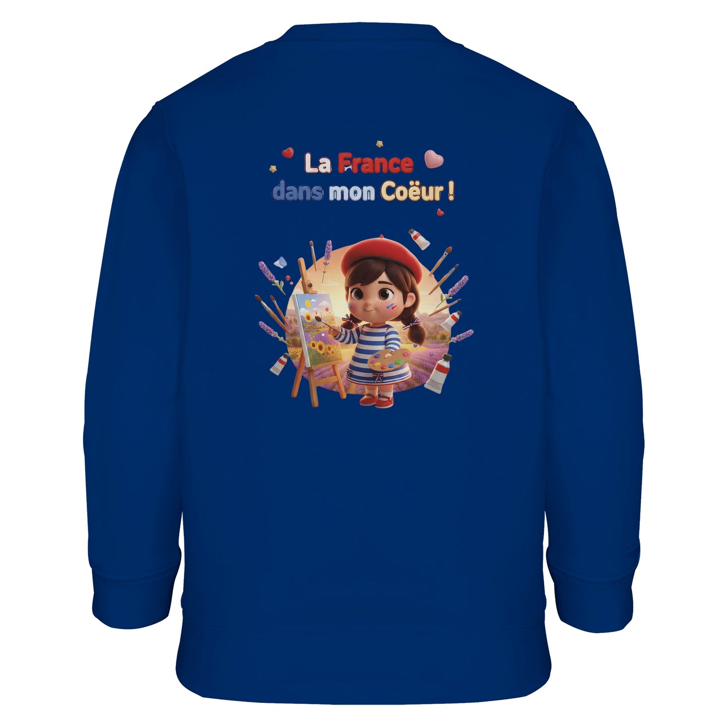 Mädchen-Sweatshirt im französischen Stil „la France dans mon cœur“ aus recyceltem Mischgewebe | SOL'S Columbia Kids 04239