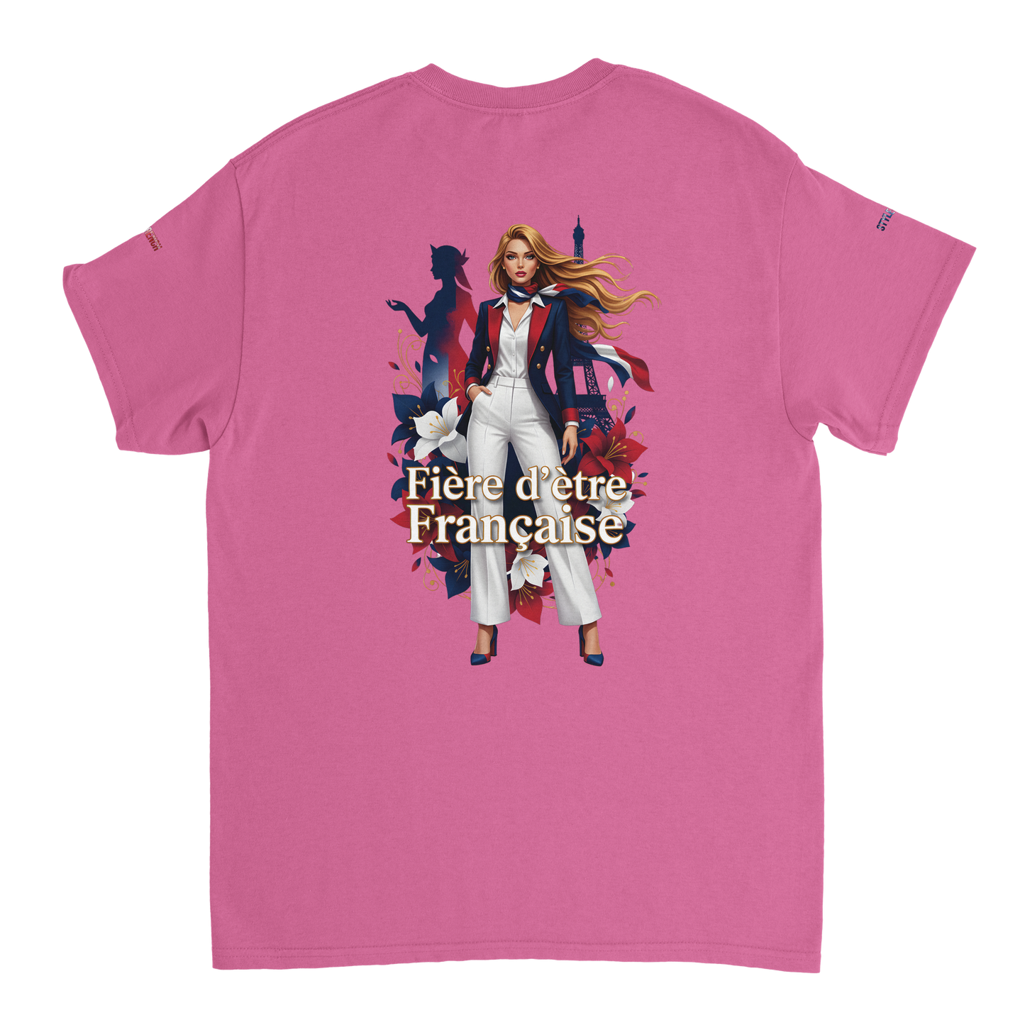 T-shirt Femme Fière d'être Française - Coton Premium
