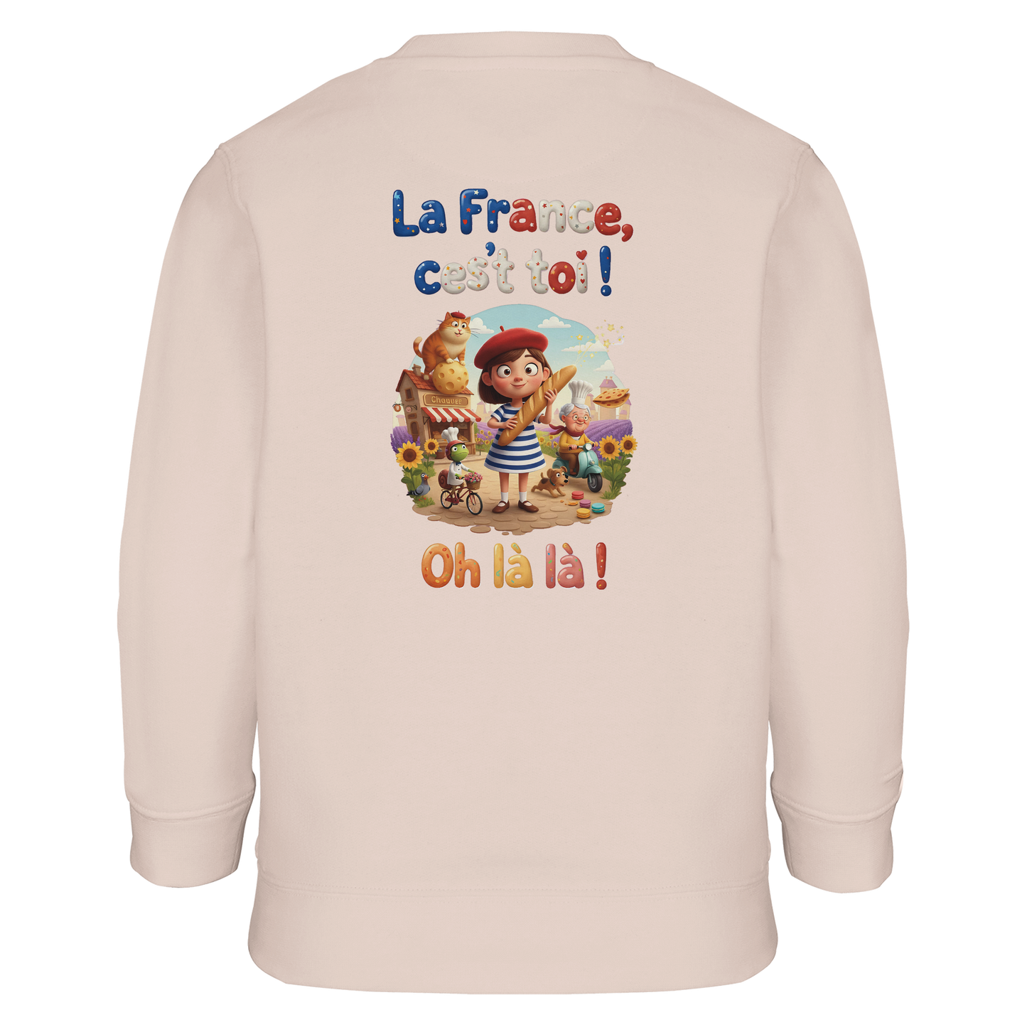 Mädchen-Sweatshirt French-Stil „La France c'est toi“ aus recyceltem Mischgewebe | SOL'S Columbia Kids 04239