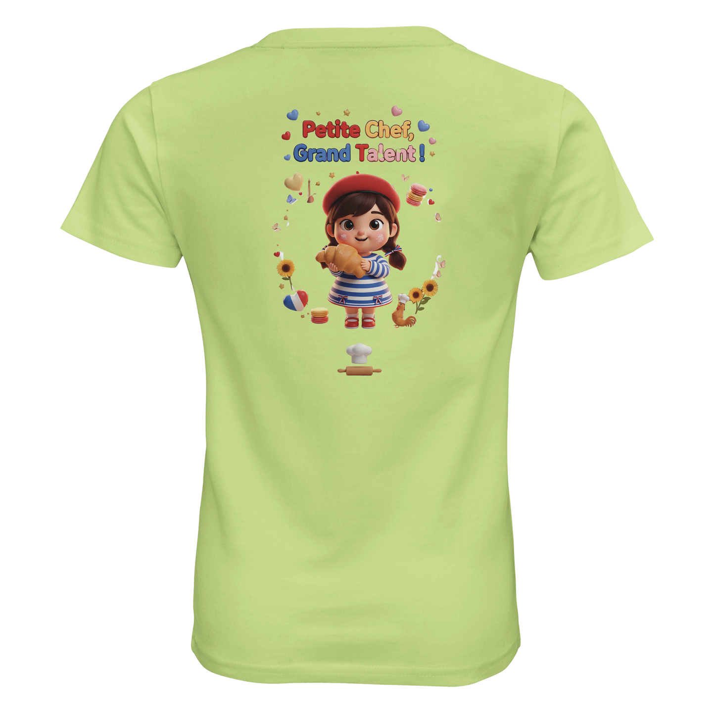 Organic Kids Tailliertes T-Shirt Mädchen kleine Köchin großes Talent| SOL'S Pioneer Kids 03578