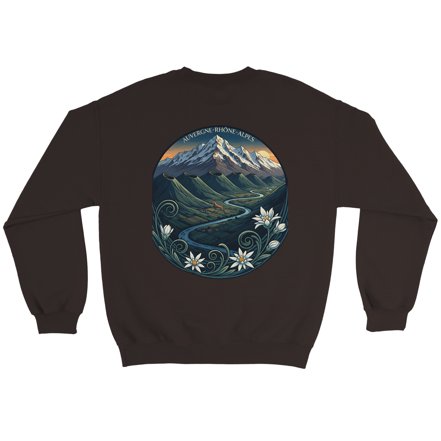 Unisex-Sweatshirt Auvergne-Rhône-Alpes klassisch Rundhals | Gildan® 18000