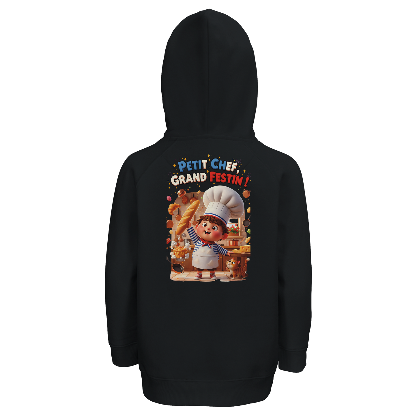 Bio-Kapuzenpullover für Jungen „Kleiner Koch, großes Fest“ | SOL'S Stellar Kids 03576