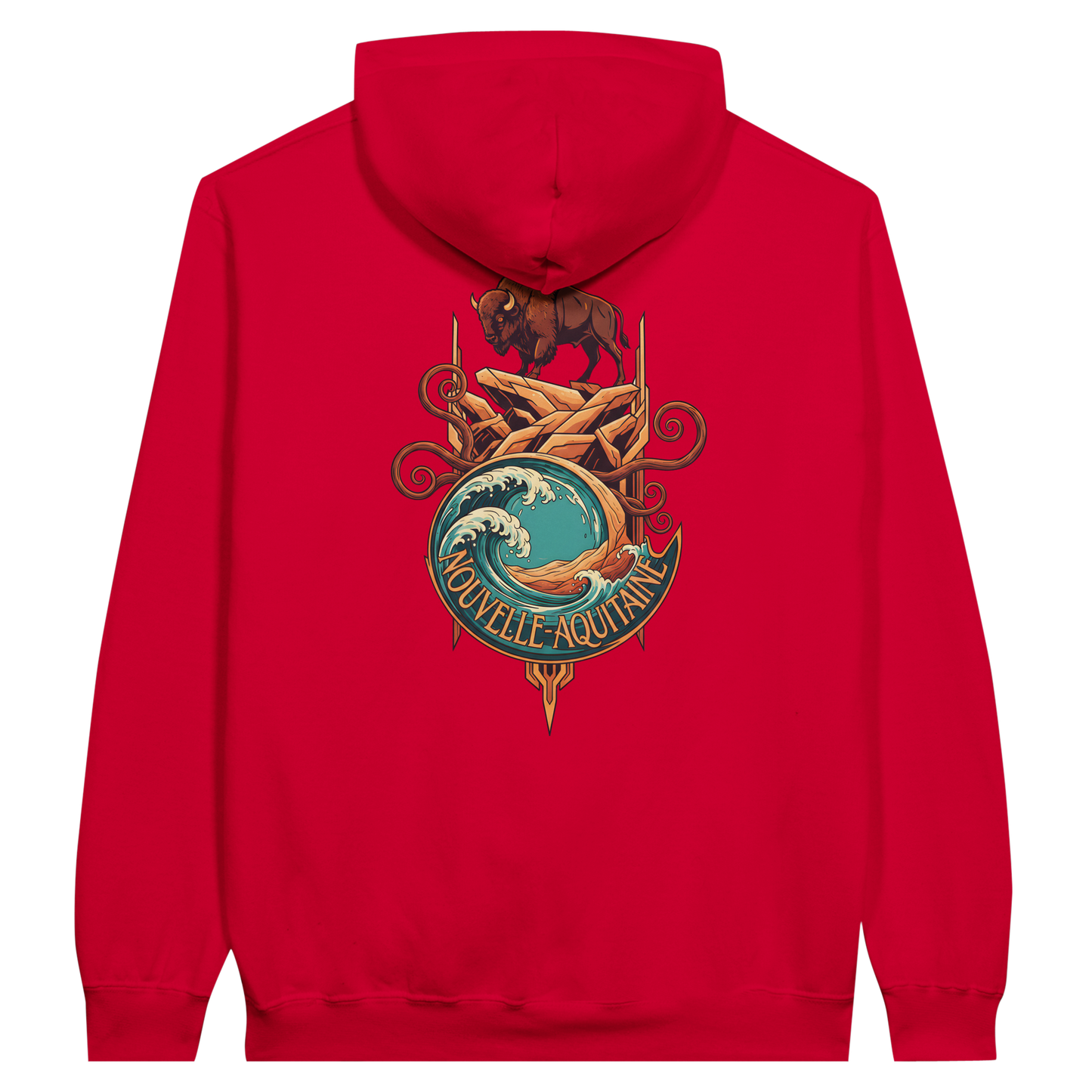 Gildan SF500 Adult New Aquitaine Medium Fleece Hoodie
