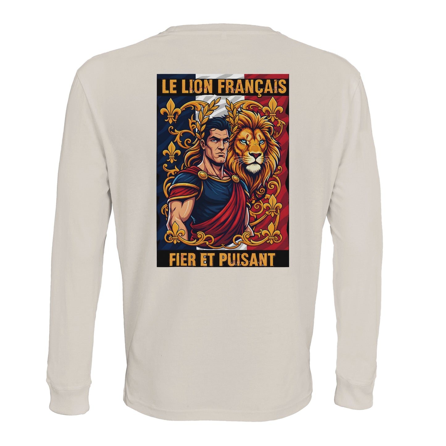 Herren-T-Shirt starker Löwe französischer Stil Langarm Bio-Baumwolle | SOL'S Pioneer LSL 03982