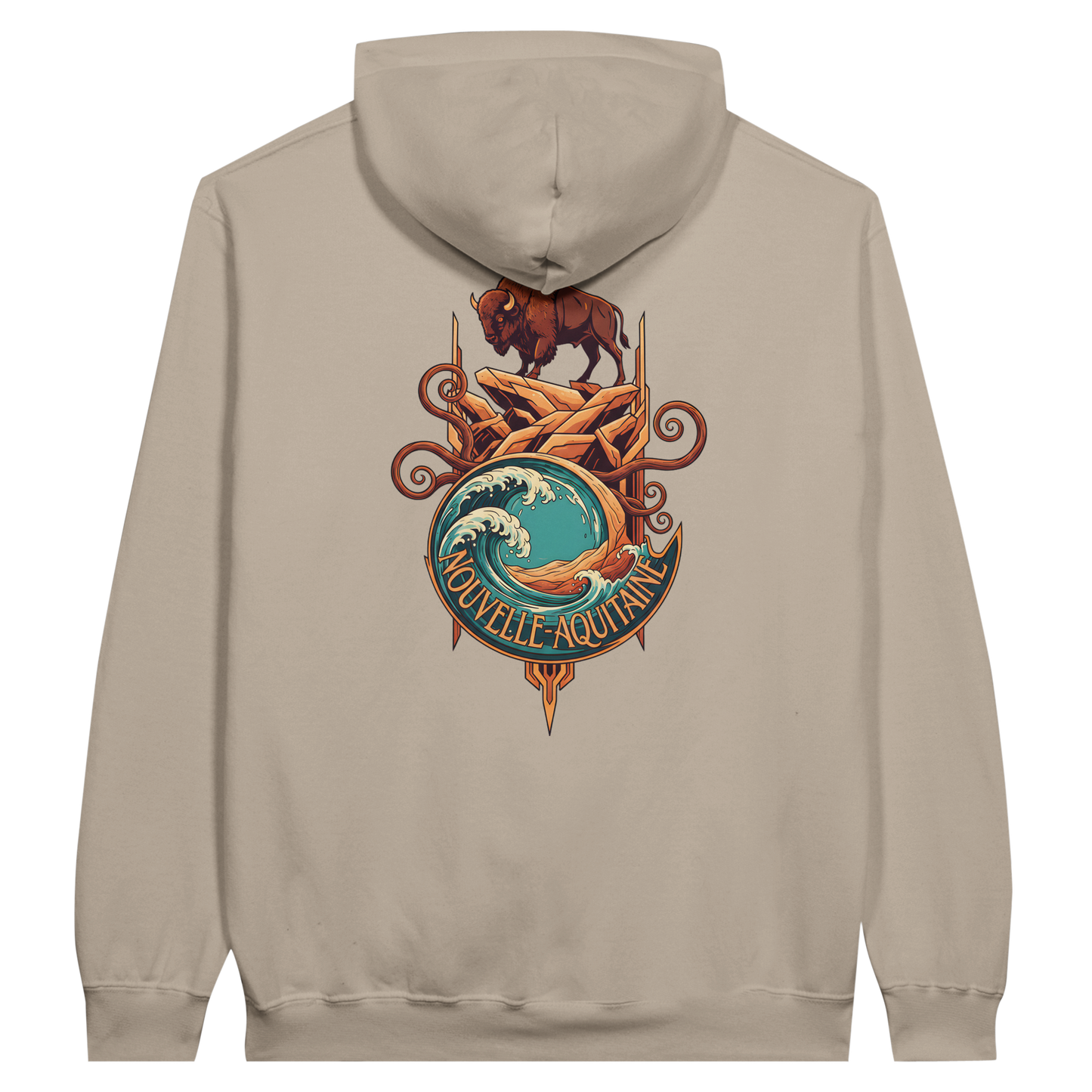 Gildan SF500 Adult New Aquitaine Medium Fleece Hoodie