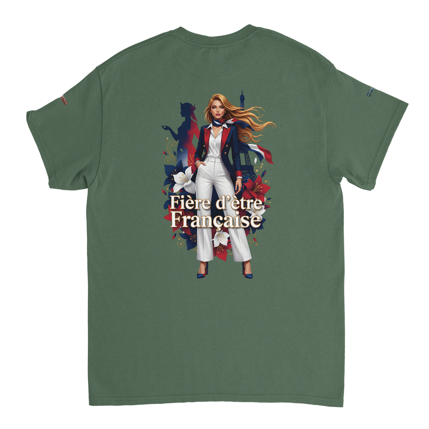 T-shirt Femme Fière d'être Française - Coton Premium