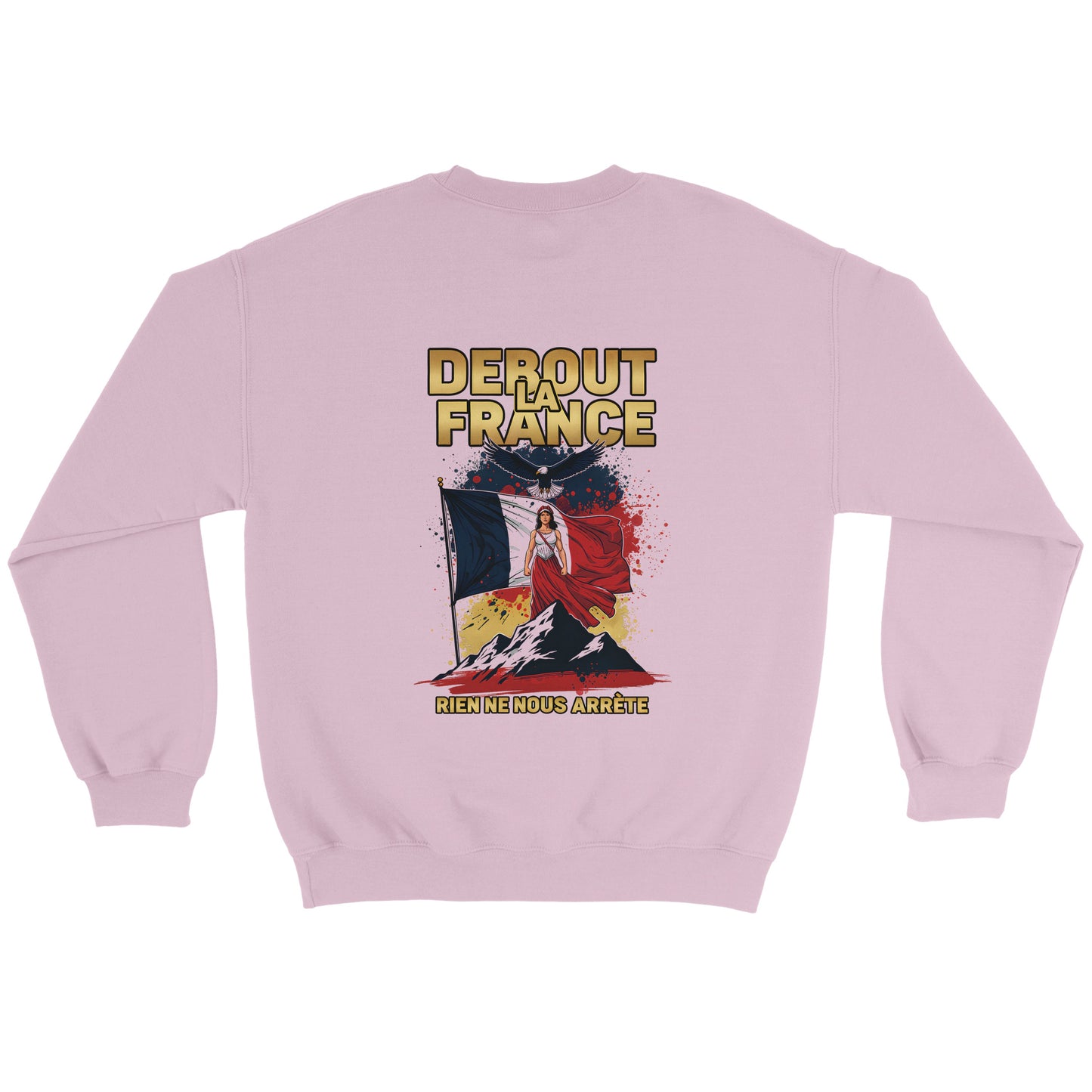 Damen-Sweatshirt „debout la France“ im klassischen französischen Rundhals-Stil | Gildan® 18000