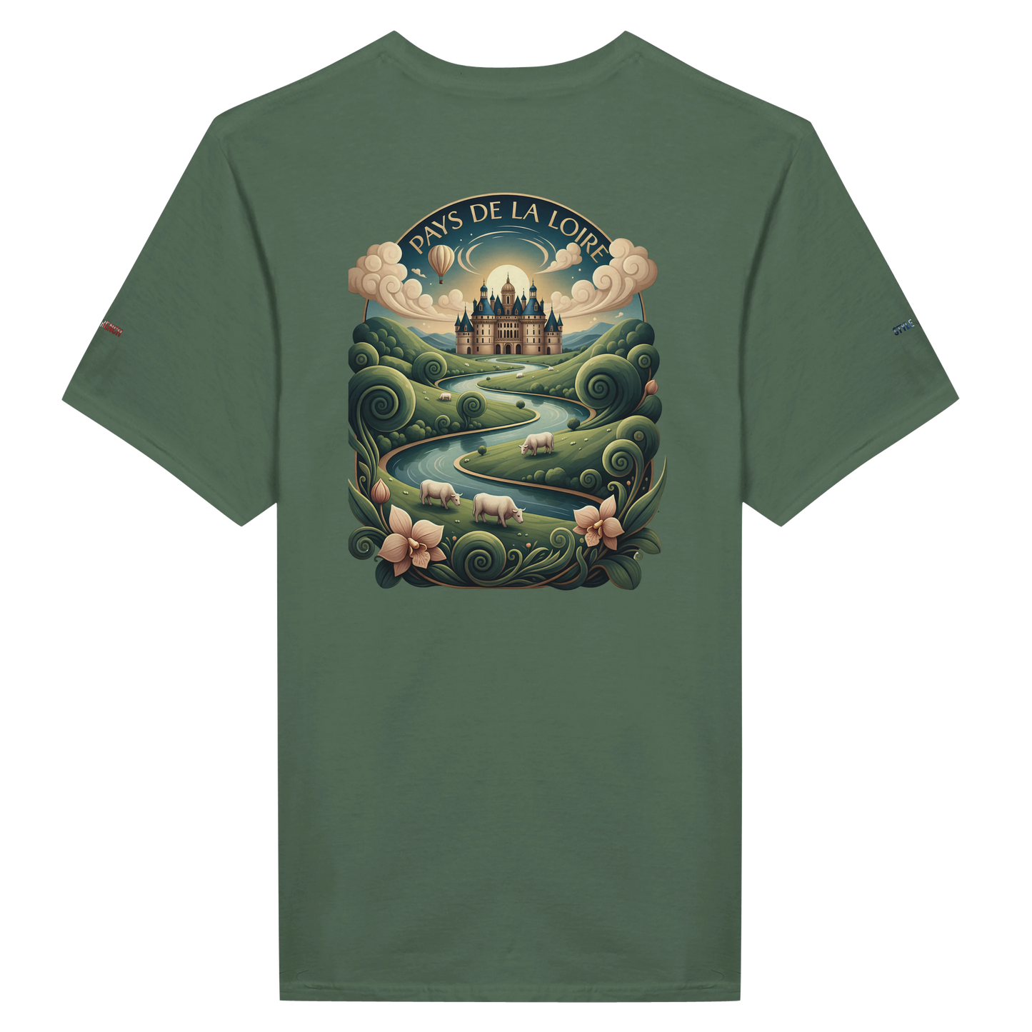 Unisex T-Shirt Pays de la Loire klassischer Rundhalsausschnitt | Gildan® 64000