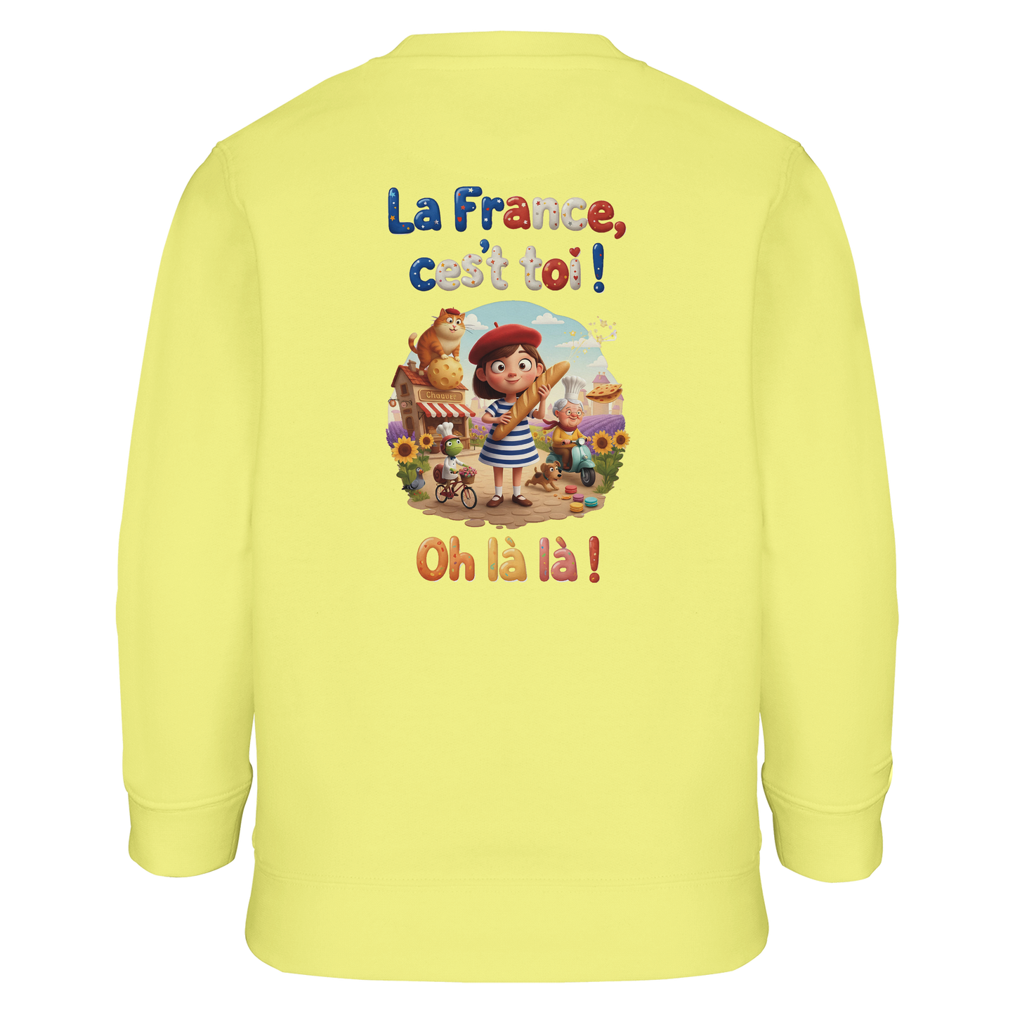 Mädchen-Sweatshirt French-Stil „La France c'est toi“ aus recyceltem Mischgewebe | SOL'S Columbia Kids 04239