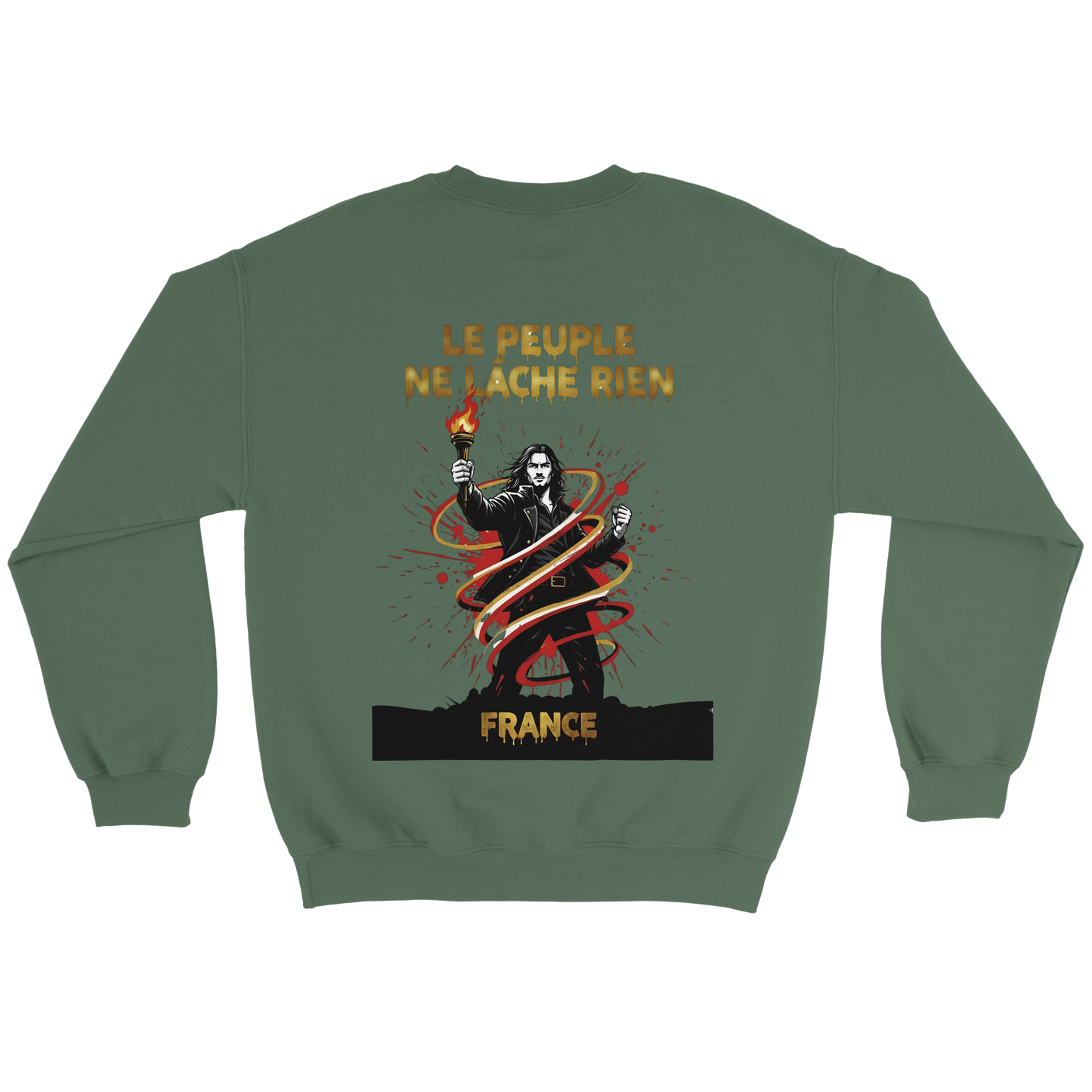 Sweatshirt "Le peuple lâche rien" French Style Classic Crewneck | Gildan® 18000