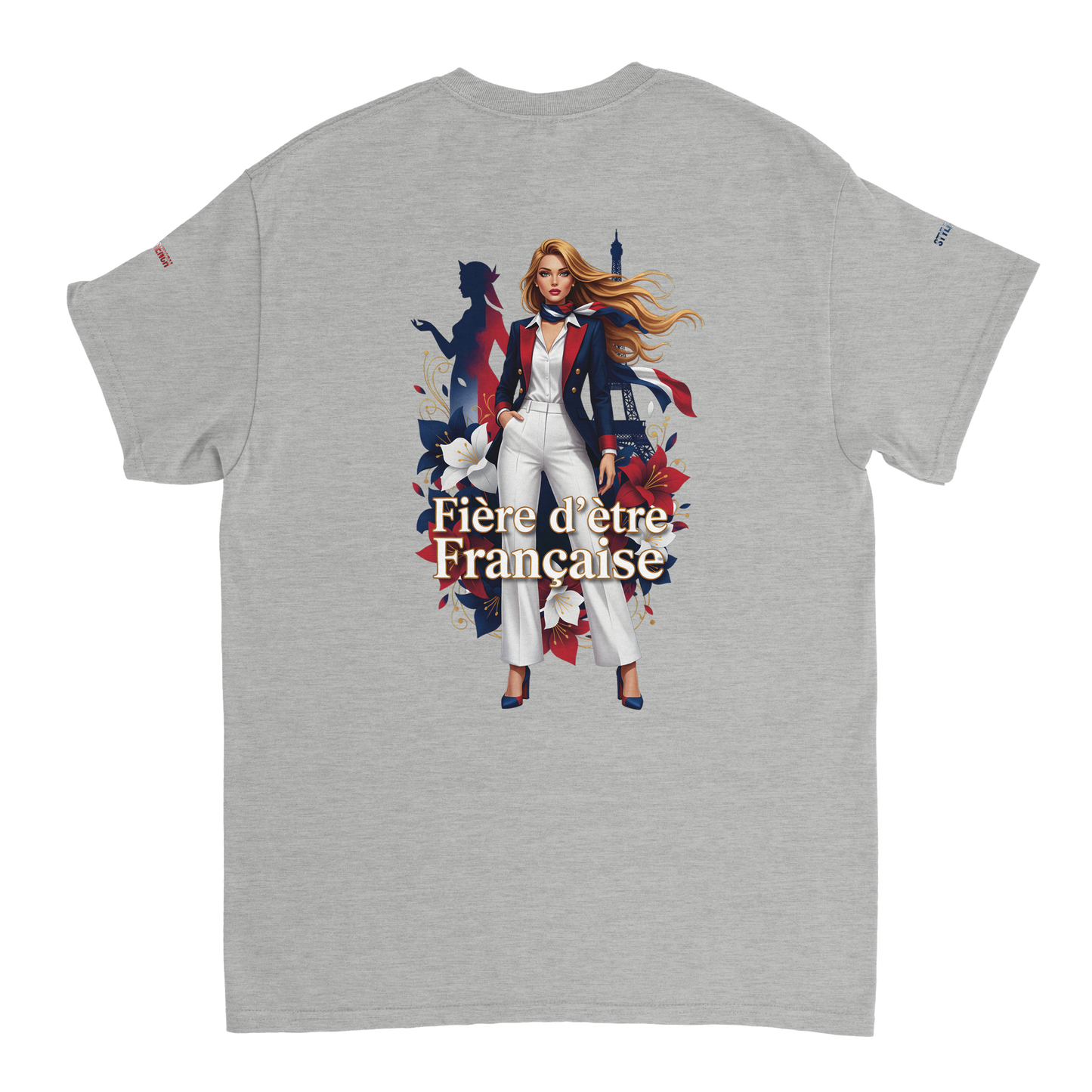 T-shirt Femme Fière d'être Française - Coton Premium