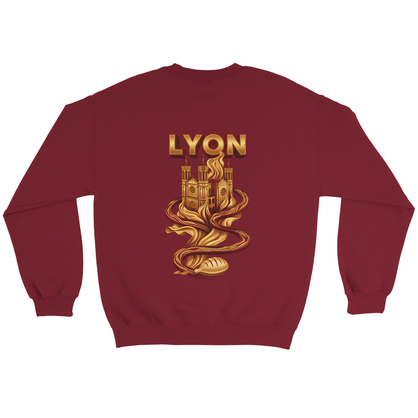 Unisex sweatshirt Lyon city France classic crew neck | Gildan® 18000