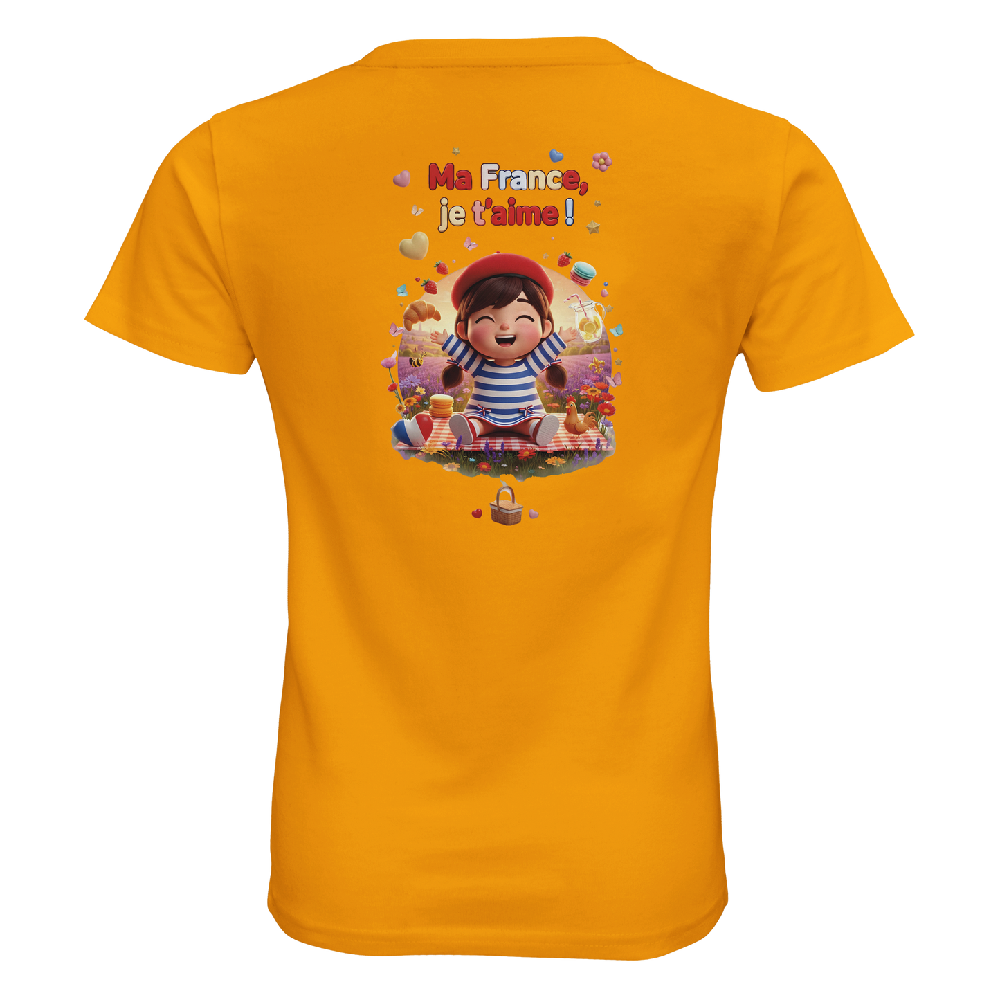 Organic Kids Fitted T-shirt Mädchen Style-Französisch "Ma France je t'aime" | SOL'S Pioneer Kids 03578