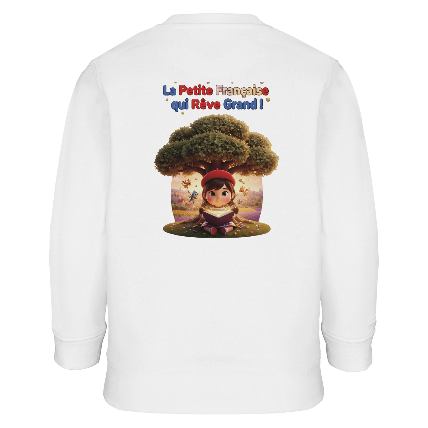 Mädchen-Sweatshirt im französischen Stil: „La petite française qui rêve grand“ aus recycelter Mischung | SOL'S Columbia Kids 04239