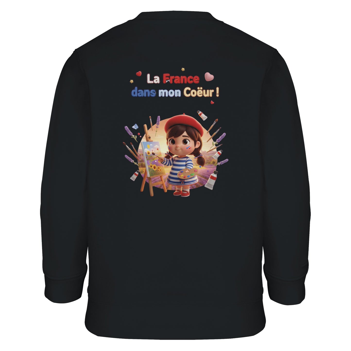 Mädchen-Sweatshirt im französischen Stil „la France dans mon cœur“ aus recyceltem Mischgewebe | SOL'S Columbia Kids 04239