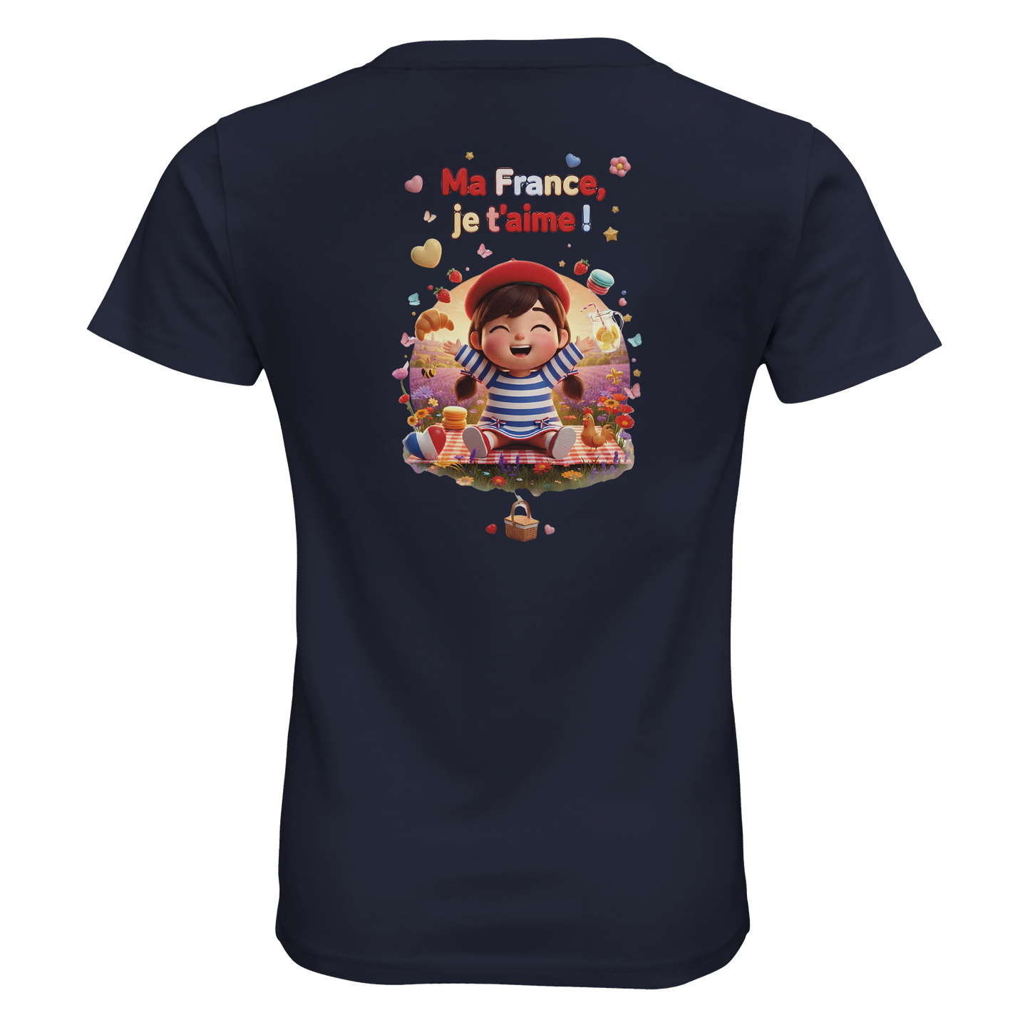 Organic Kids Fitted T-shirt Mädchen Style-Französisch "Ma France je t'aime" | SOL'S Pioneer Kids 03578