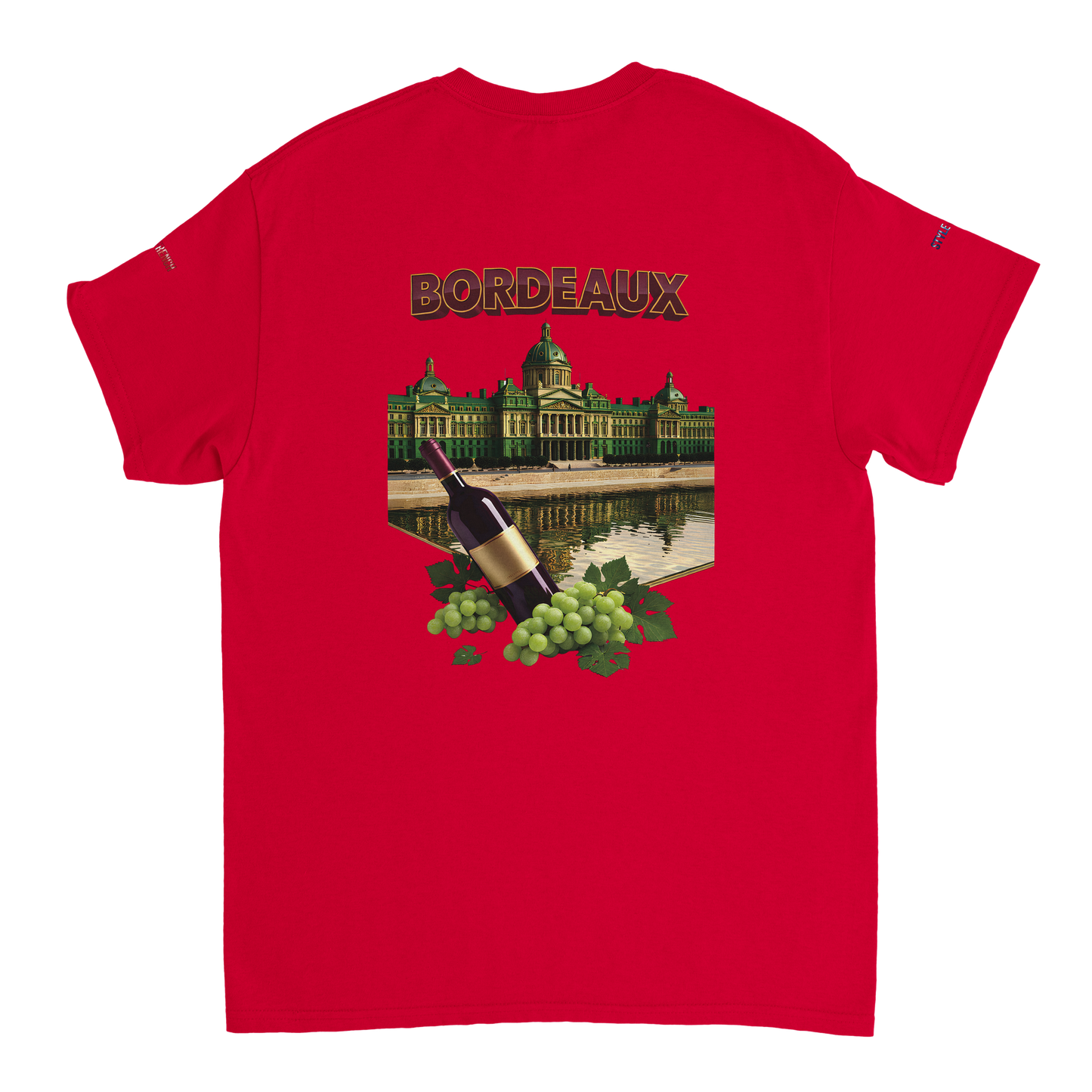 Unisex burgundy French city crewneck heavy t-shirt | Gildan® 5000