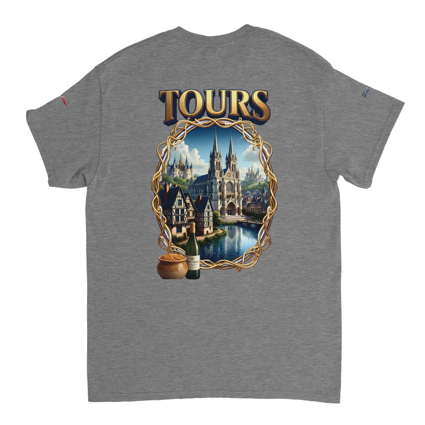 Unisex T-shirt Tours, France, thick crew neck | Gildan® 5000