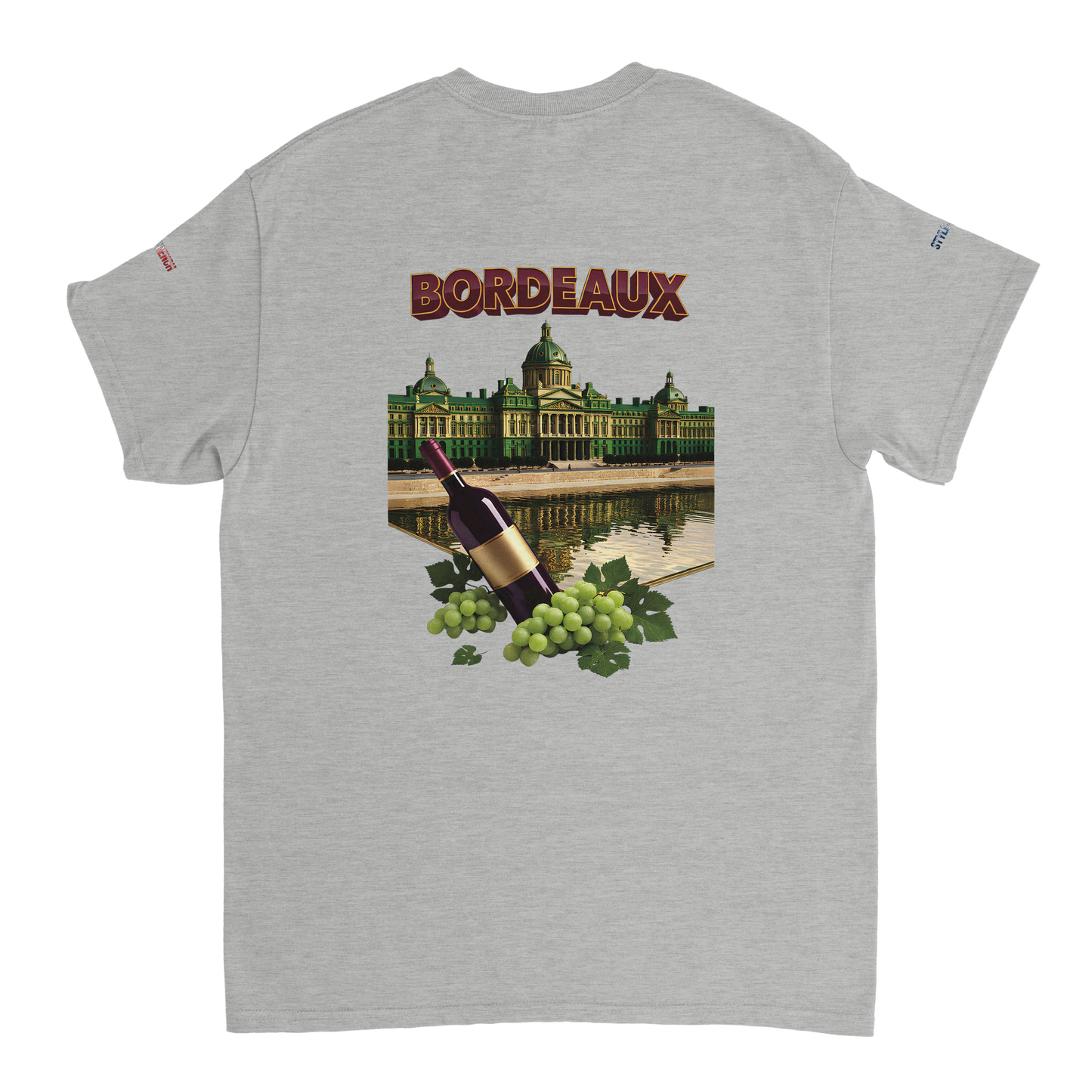 Unisex burgundy French city crewneck heavy t-shirt | Gildan® 5000