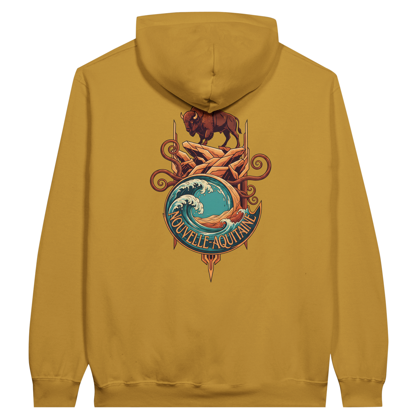 Gildan SF500 Adult New Aquitaine Medium Fleece Hoodie