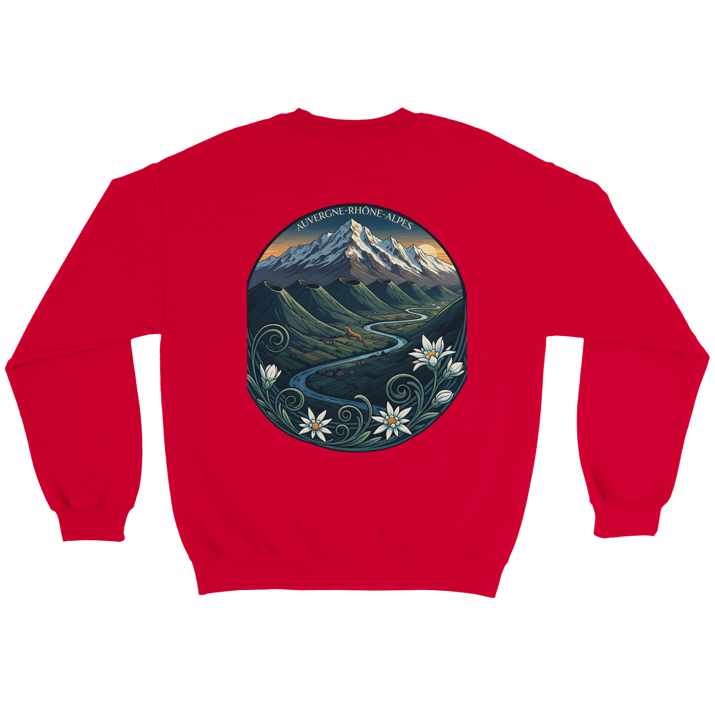 Unisex-Sweatshirt Auvergne-Rhône-Alpes klassisch Rundhals | Gildan® 18000