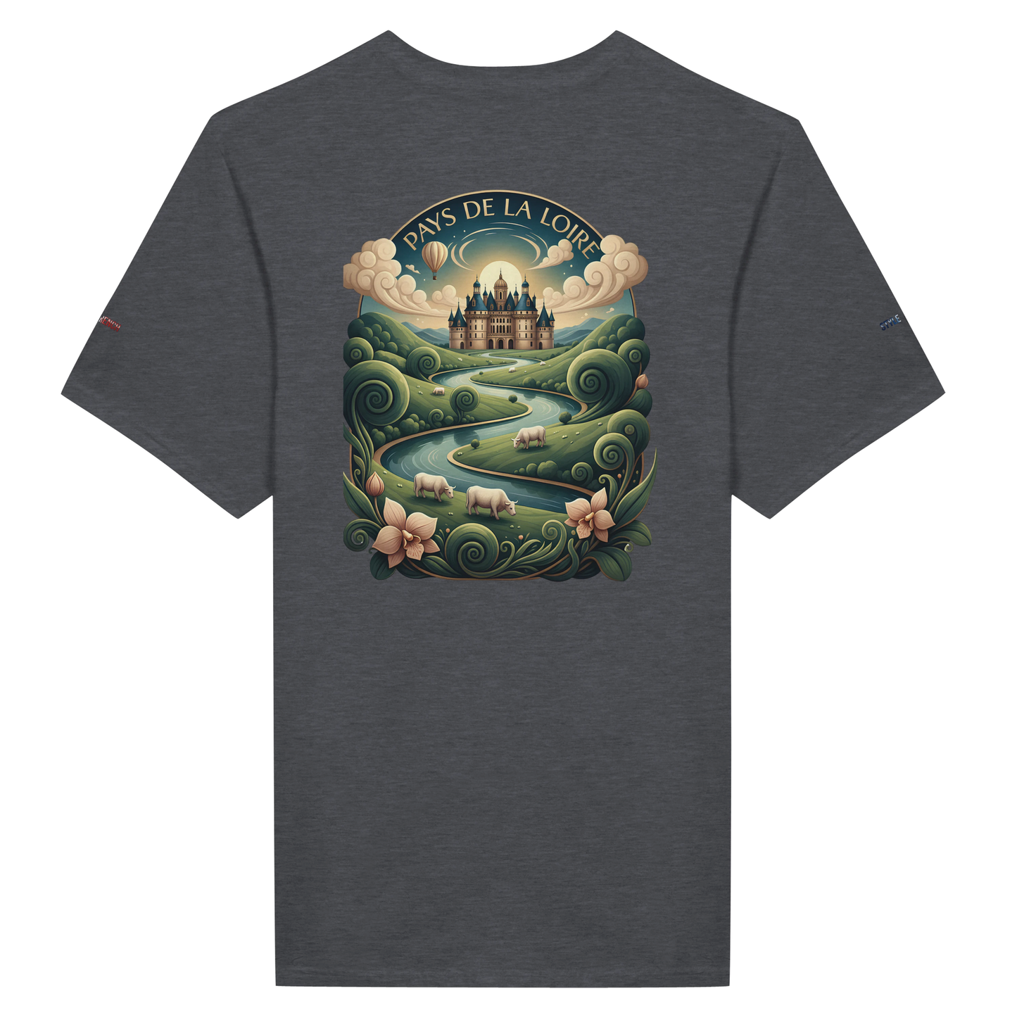 Unisex T-Shirt Pays de la Loire klassischer Rundhalsausschnitt | Gildan® 64000
