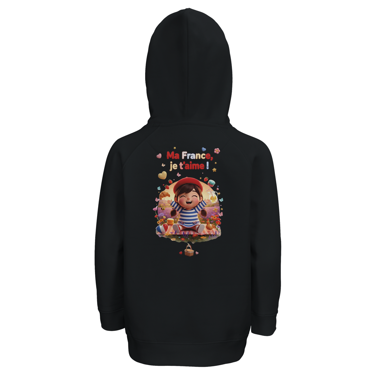 Mädchen-Kapuzenpullover französischer Stil "ma France je t'aime" bio | SOL'S Stellar Kids 03576