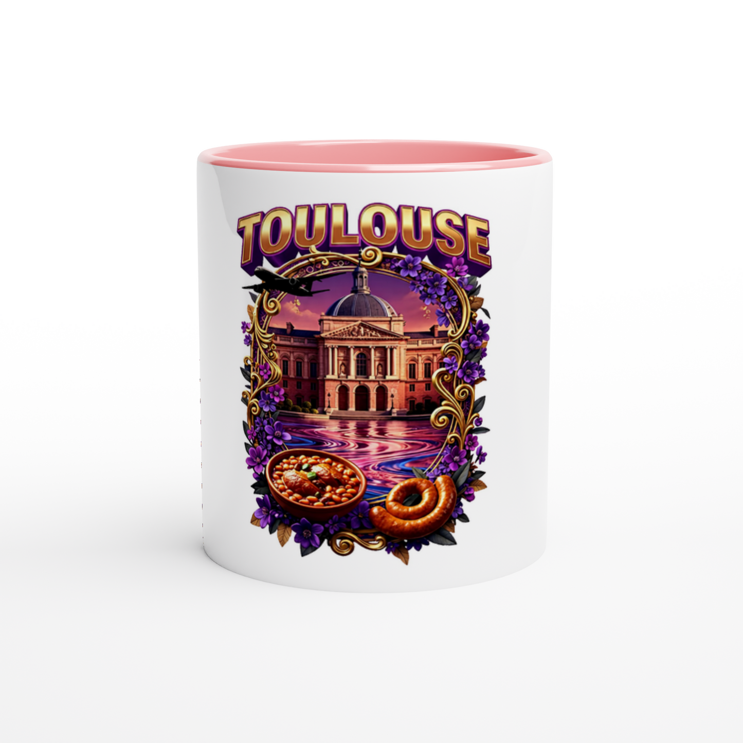 Keramiktasse Toulouse, Stadt in Frankreich, 325 ml (11 oz)