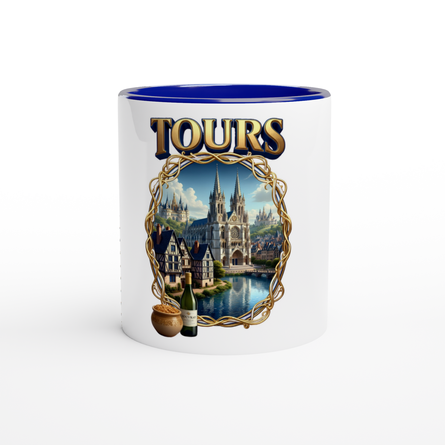 Keramikbecher Tours Stadt in Frankreich 325 ml (11 oz)
